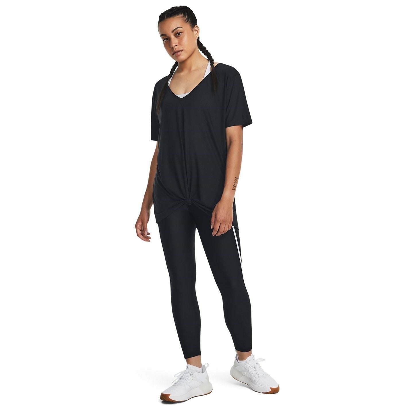 Under Armour Womens Armour Pjt Rck Completer Deep V T Gym Top