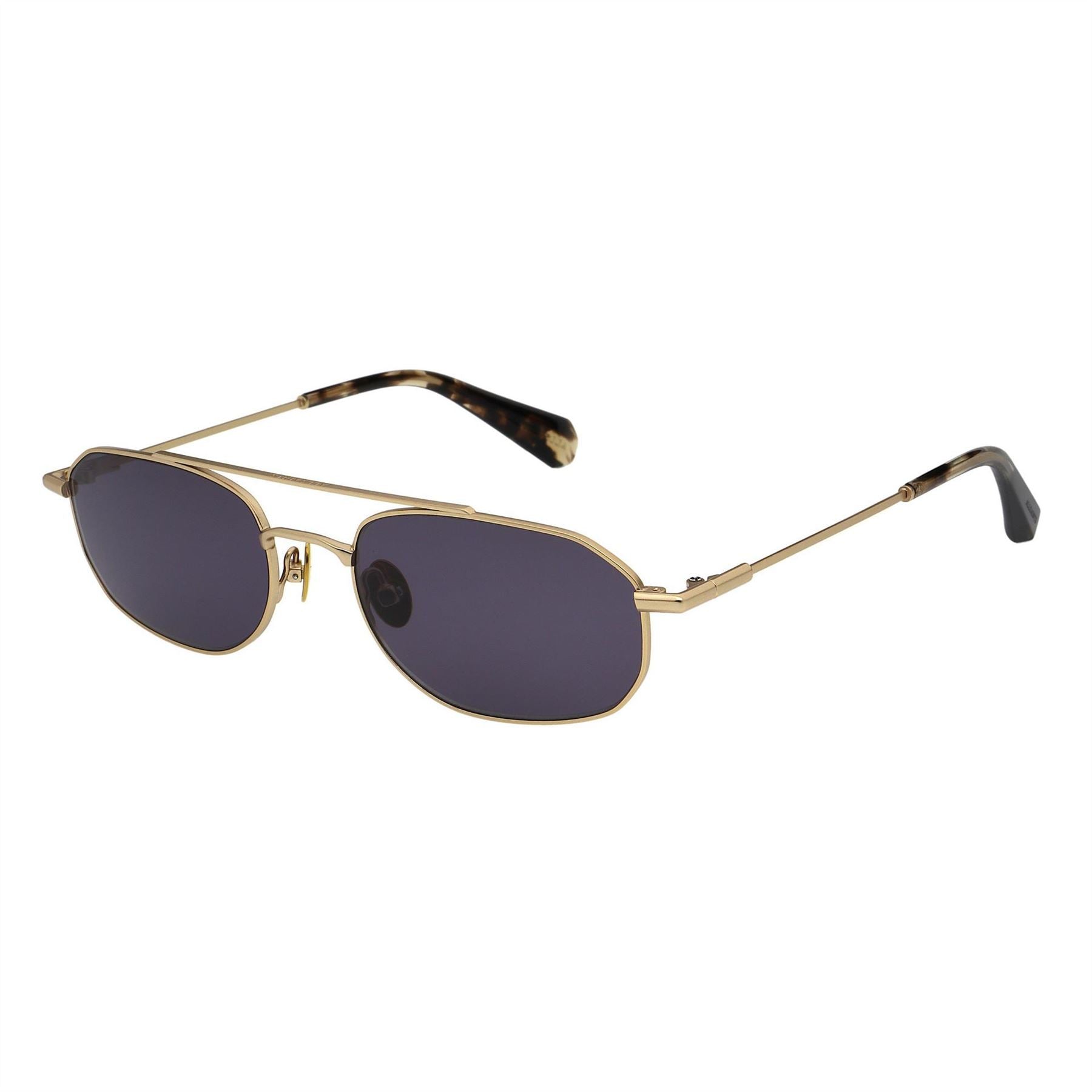 AllSaints Rectangle Double Bridge Full Rim Sunglasses