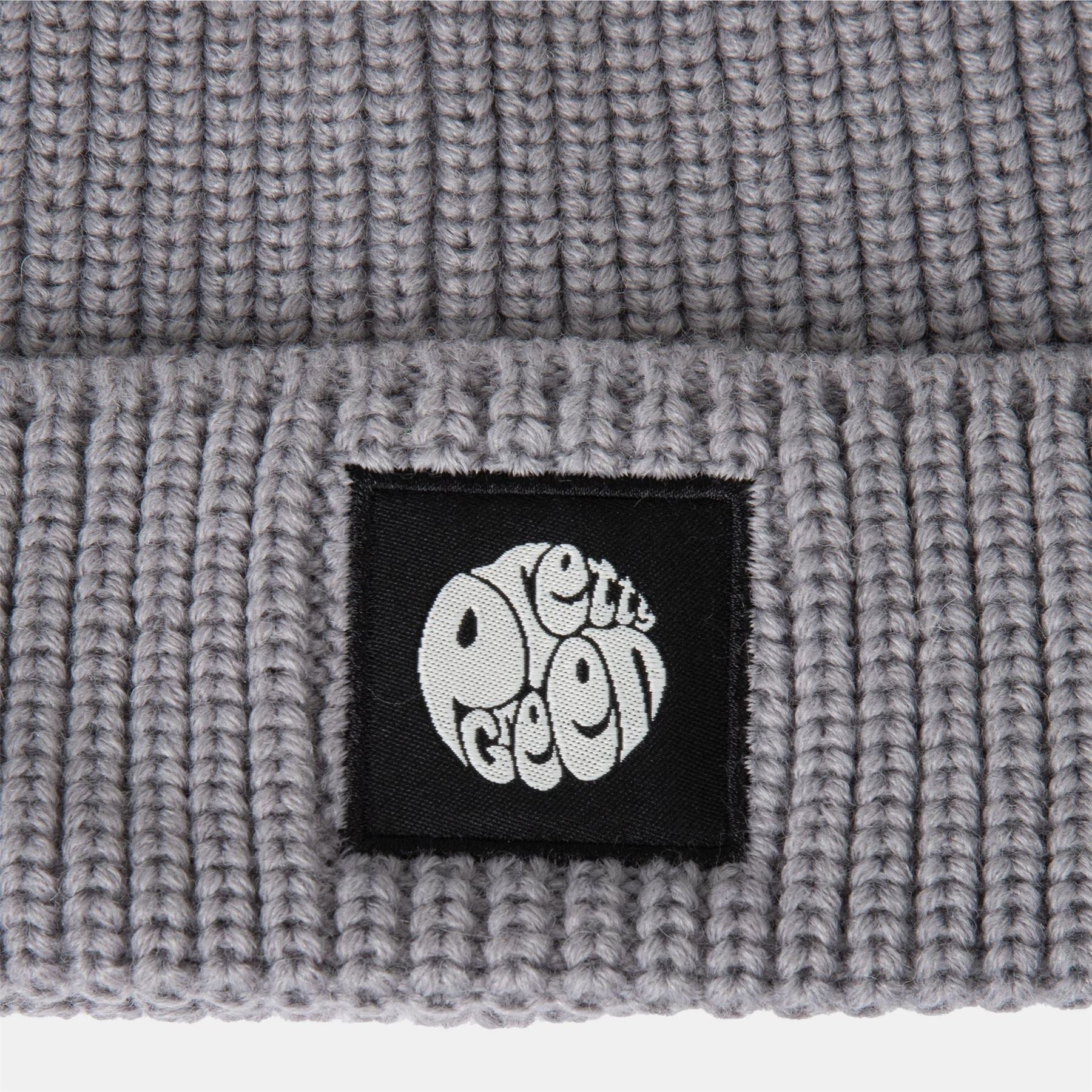 Pretty Green Adjustable Cuff Beanie With a Ribbed Pattern