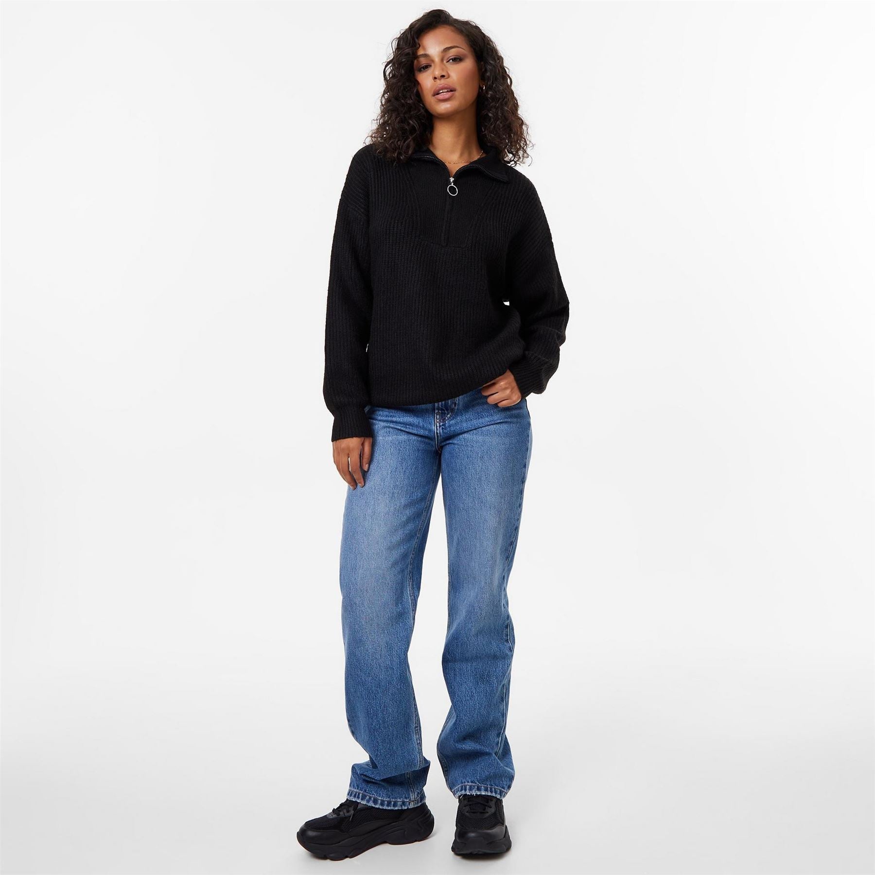Jack Wills High Neck Zip Knitted Jumper