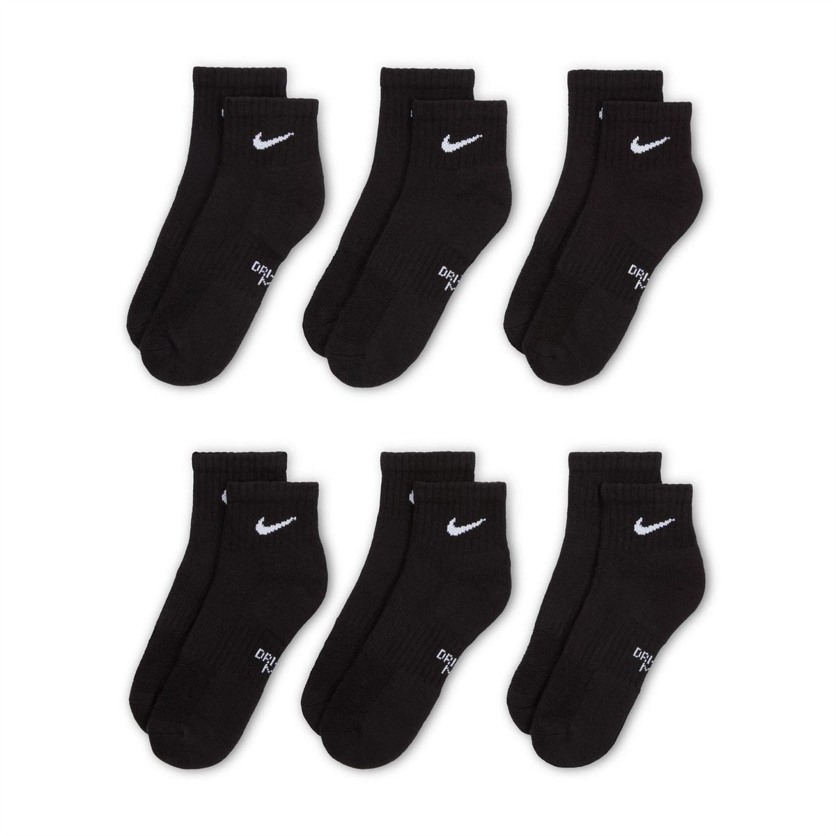 Nike Juniors Cushioned Ankle Socks 6 Pairs