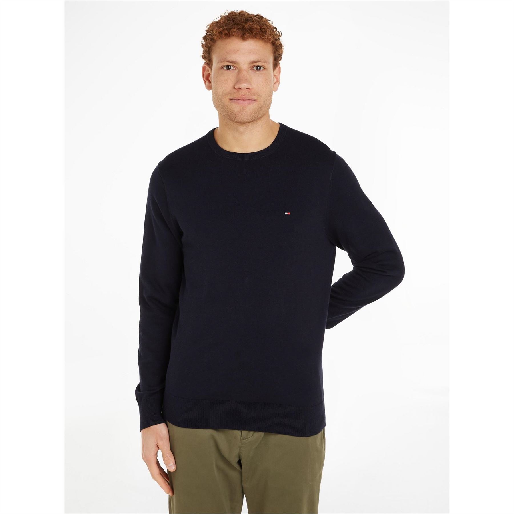 Tommy Hilfiger Cotton Crew Neck Pullover Sweater