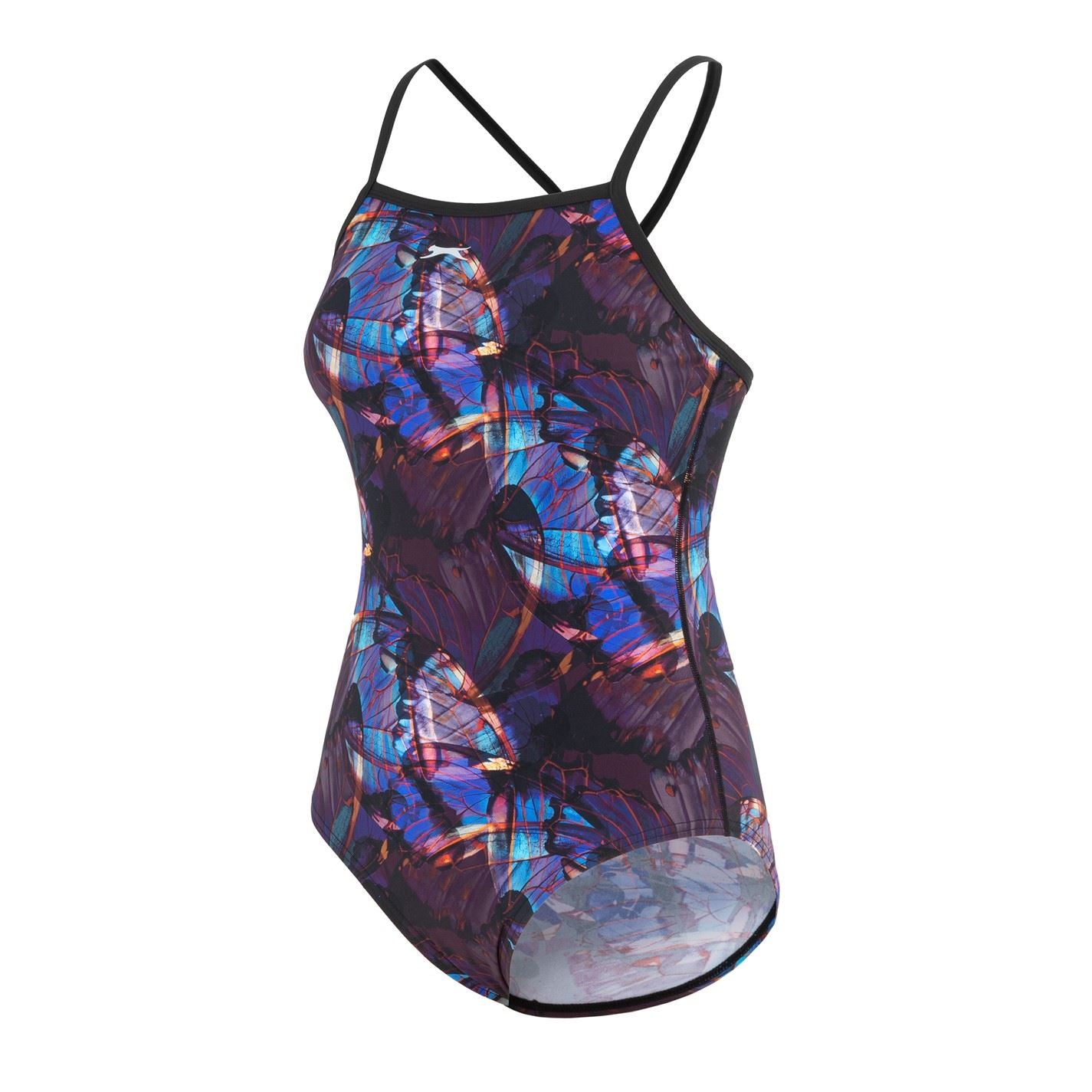 Slazenger Floral Patterned Tie Back One-Piece Swimsuit