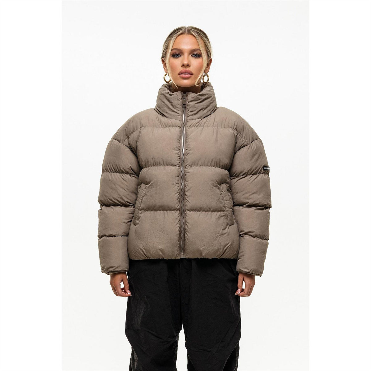 Good For Nothing Womens Technical Funnel Neck Puffer Jacket