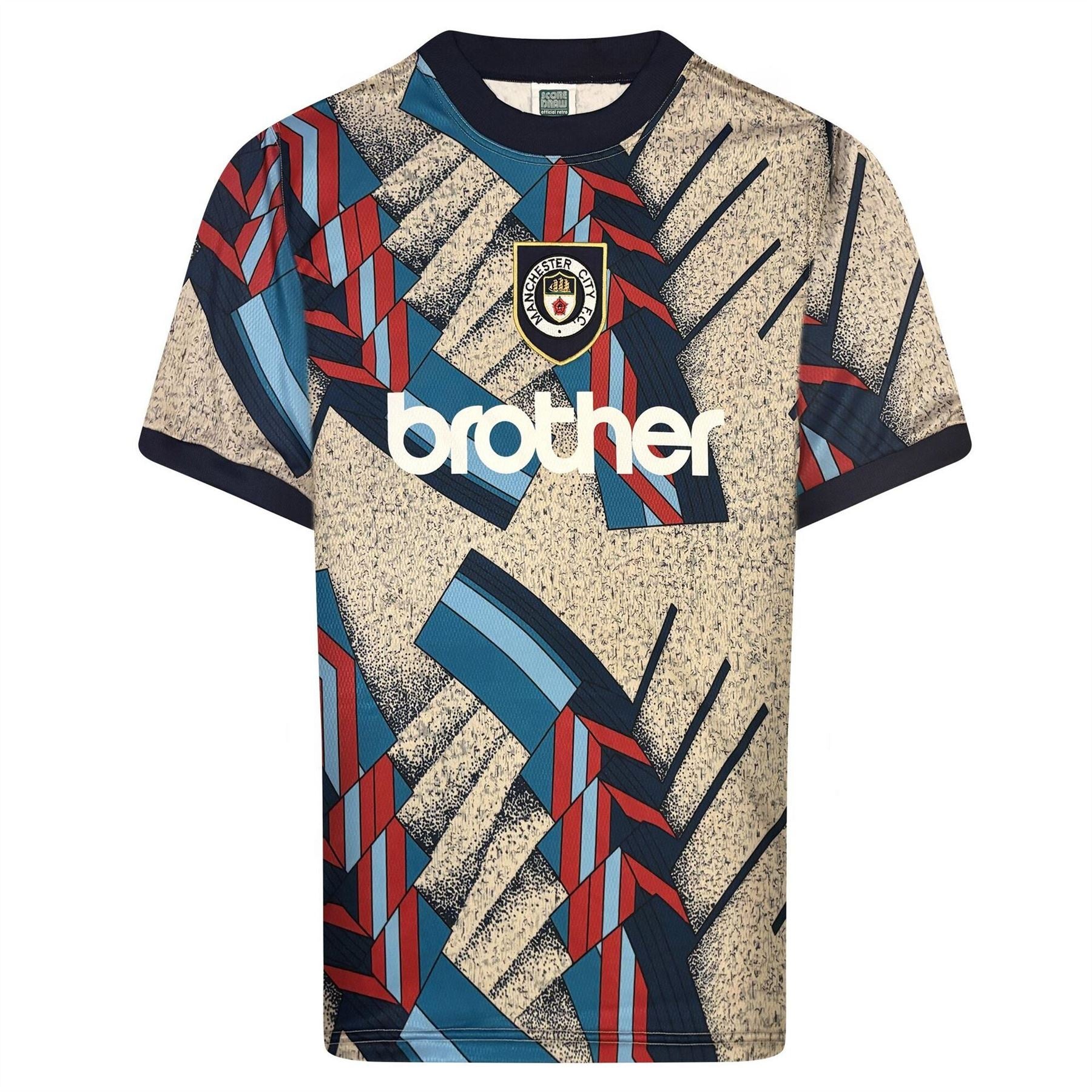Score Draw Manchester City Crew Neck Short Sleeve Jersey
