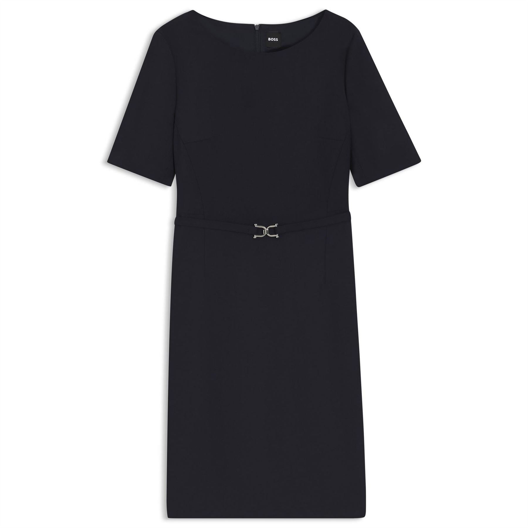 Boss Daleah Boat Neck Short Sleeve Knee Length Dress