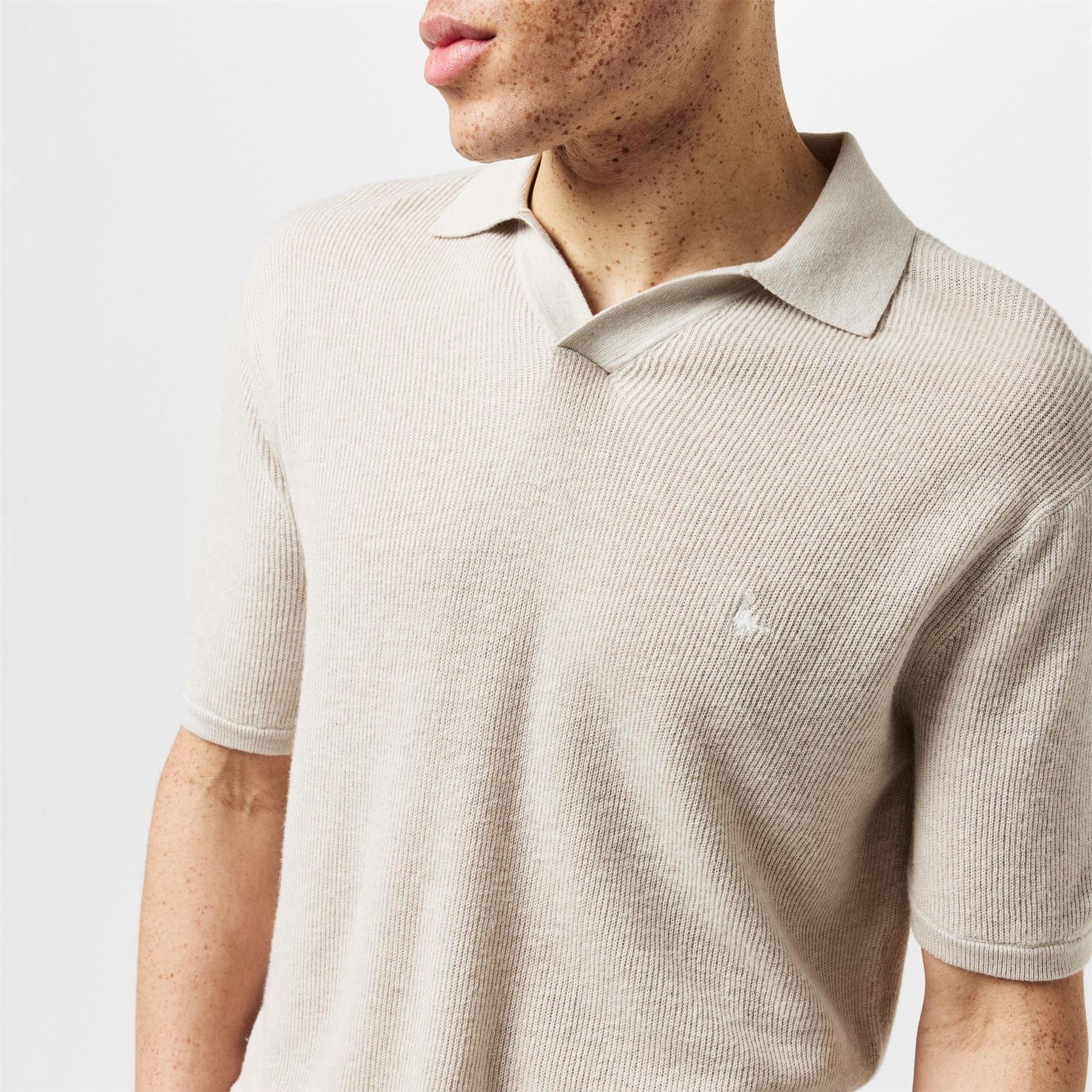 Jack Wills Ottoman Knit Short Sleeve Polo Shirt