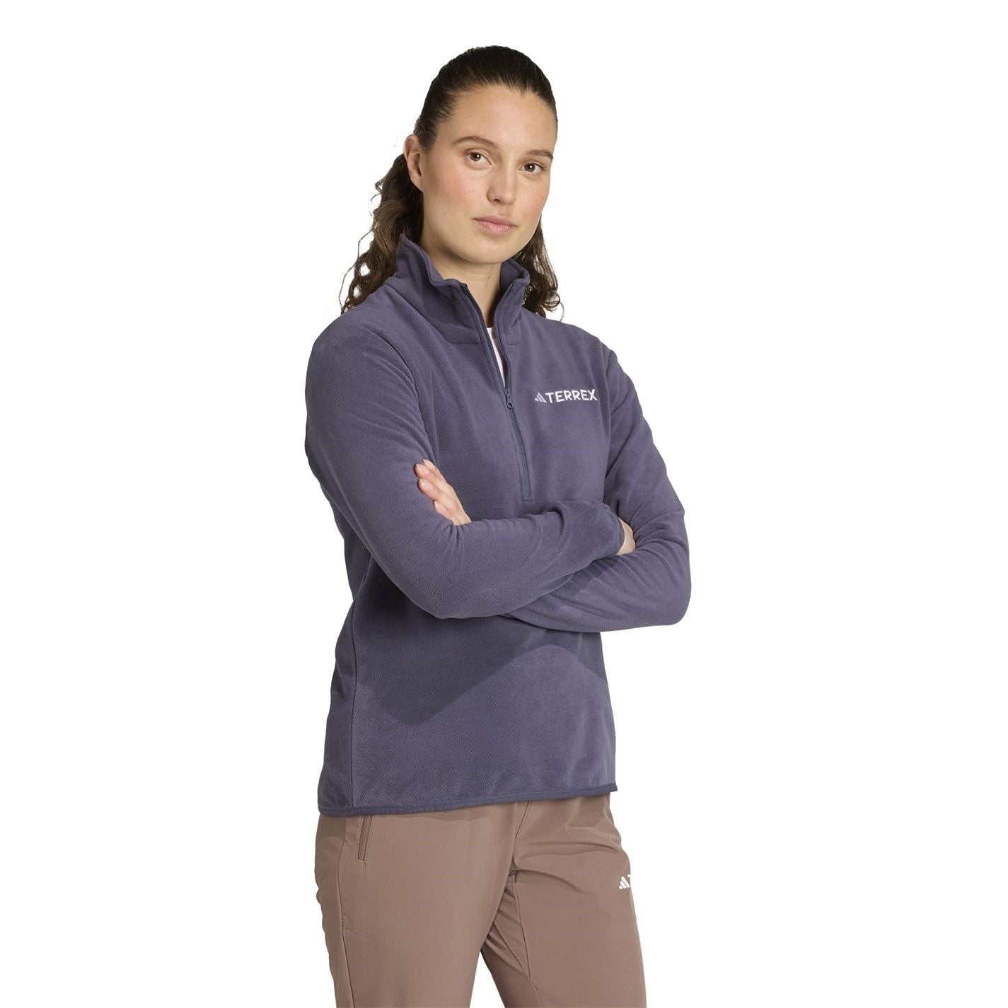 adidas Womens Multi Essentials Half Zip Fleece Jacket