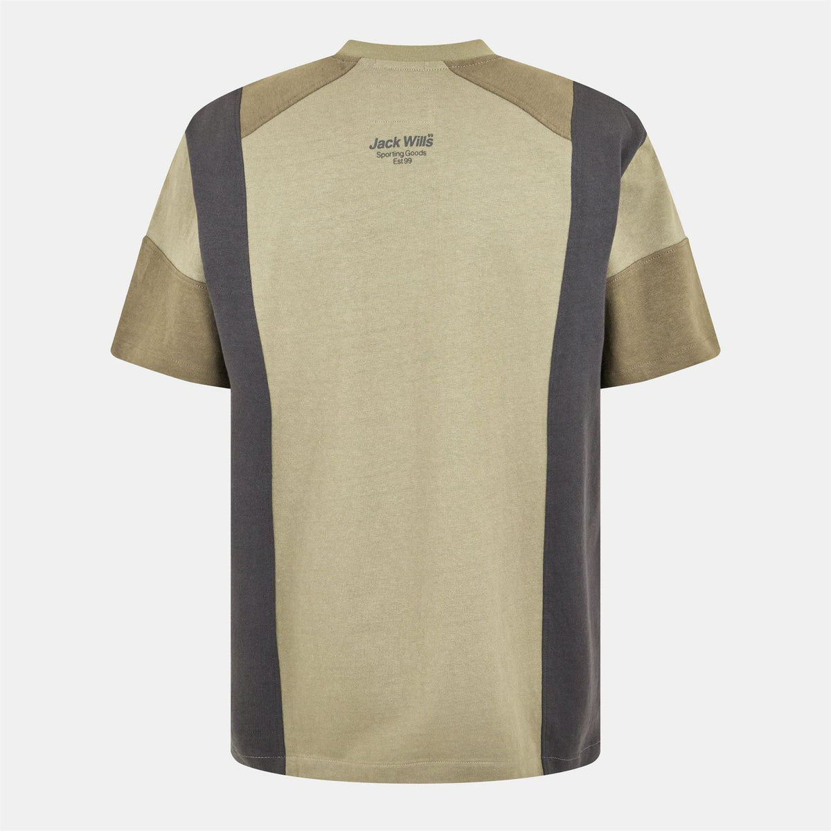 Jack Wills Sport Regular Fit Short Sleeve Crew Neck Color Block T-Shirt