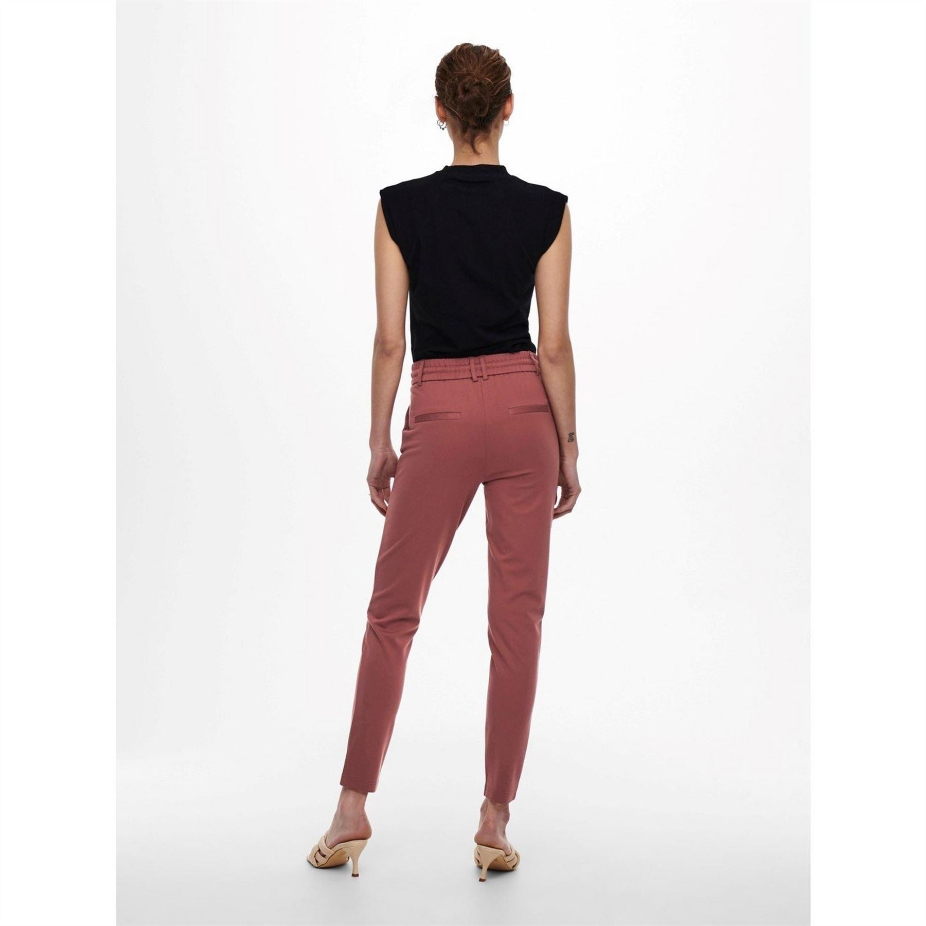 Only Solid Patterned Slim Trousers