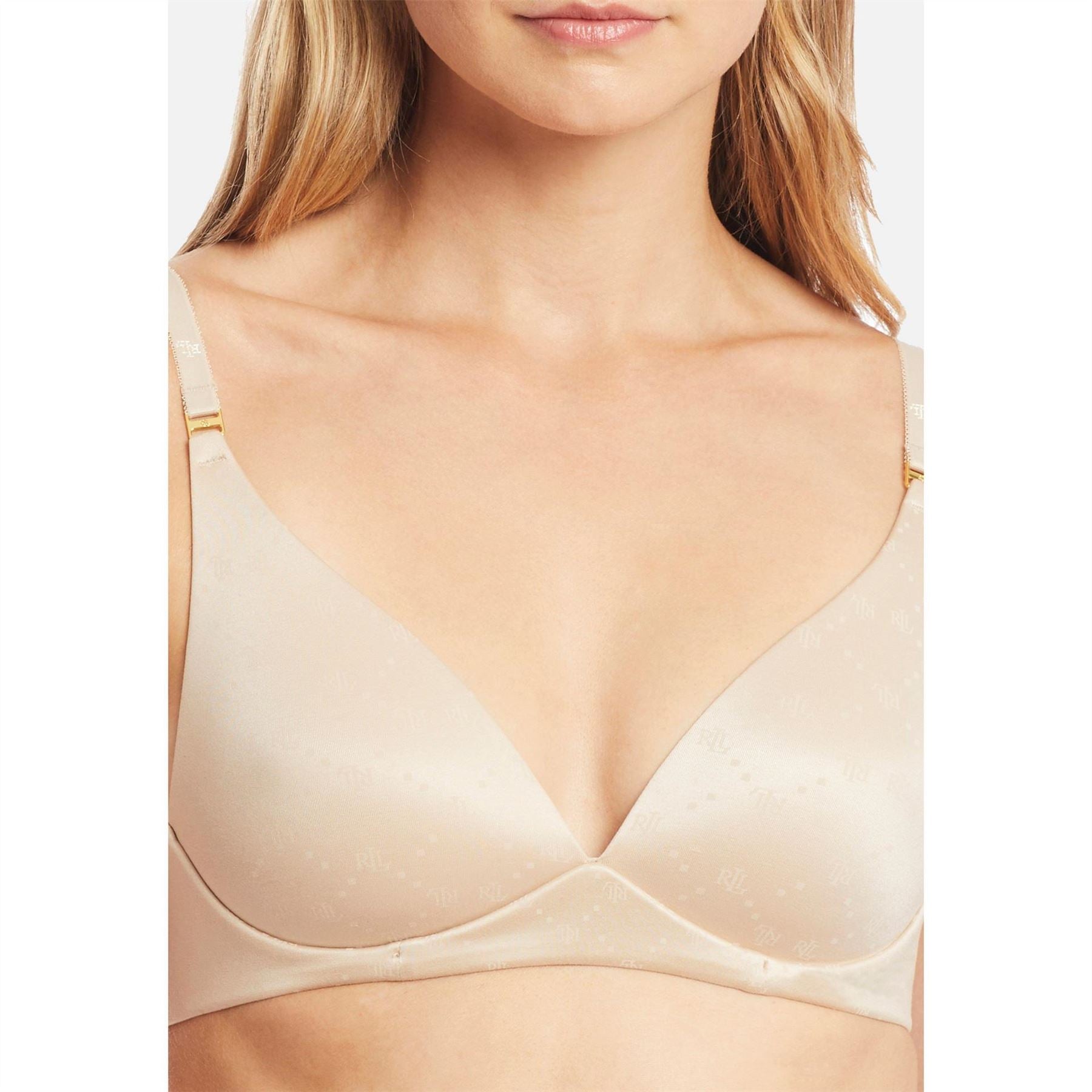 Lauren by Ralph Lauren Real Leather Wireless T-Shirt Bra