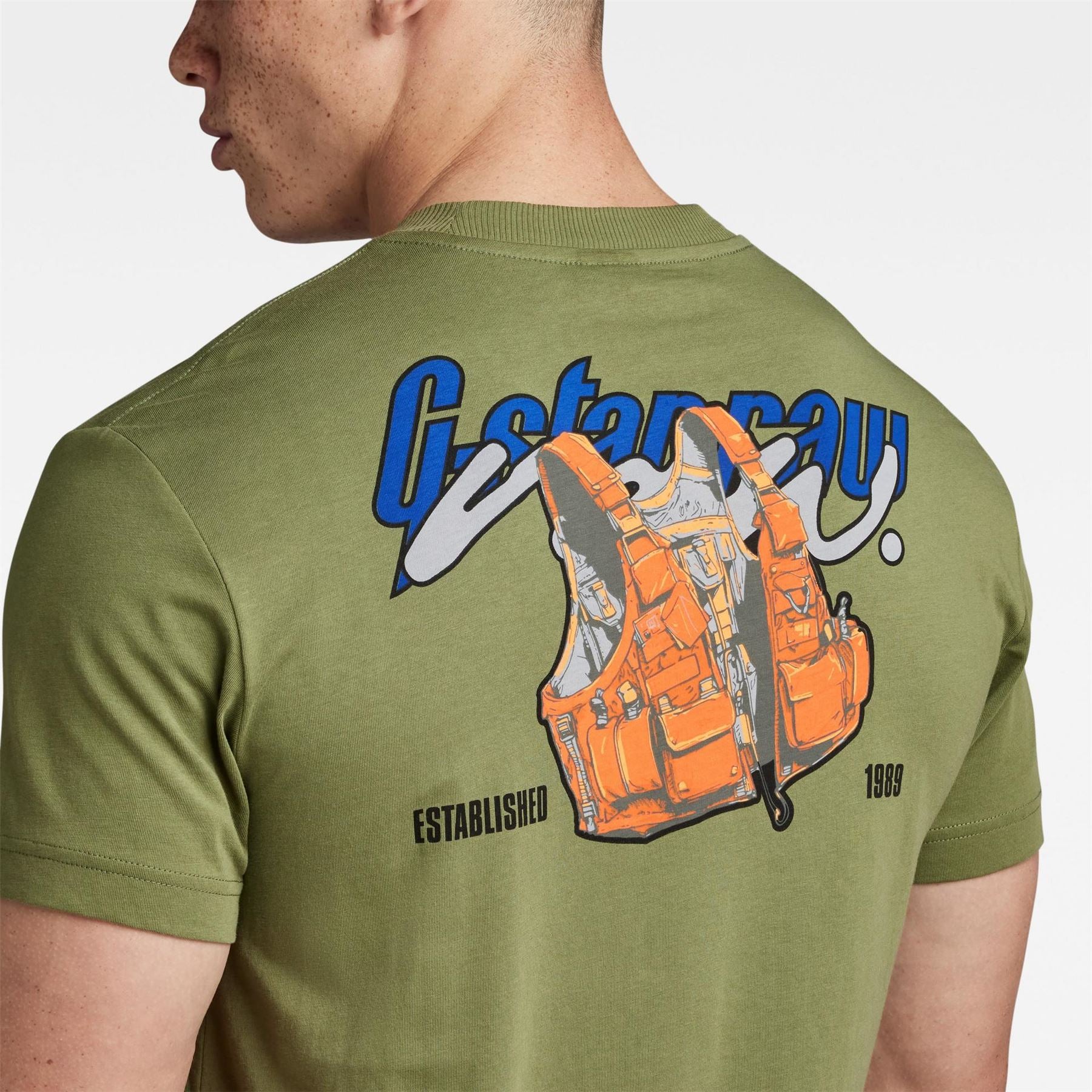 G Star Regular Fit Geographic Print T-Shirt