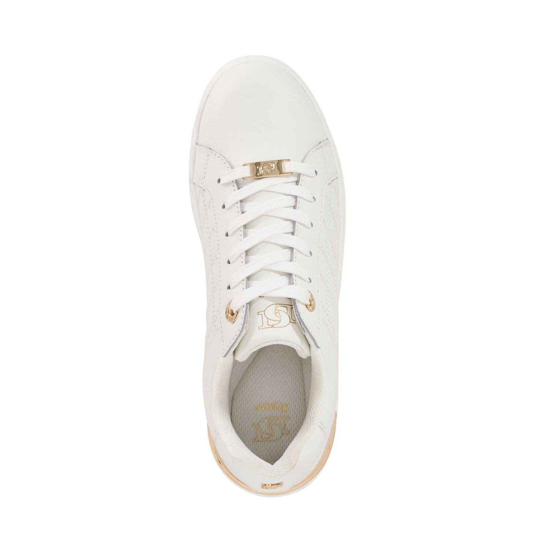 Dune London Elba Textured Lace-Up Platform Trainers