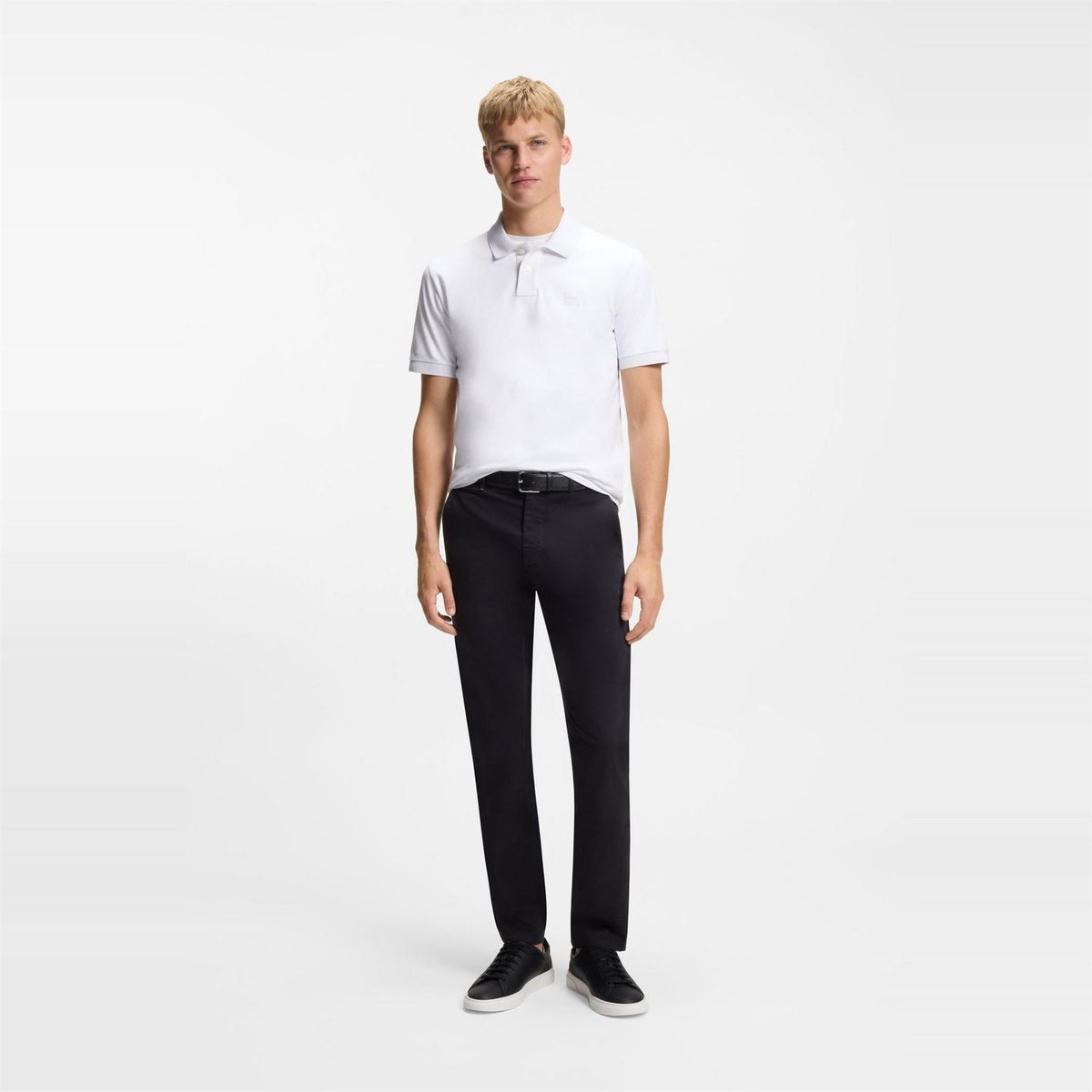 Boss Collared Neck Button Placket Polo Shirt