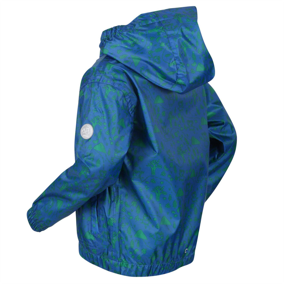 Regatta Muddy Puddle Abstract Patterned Hooded Rain Jacket