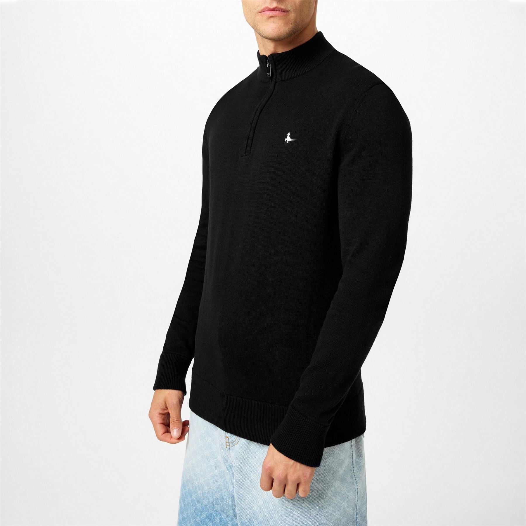 Jack Wills Mens Funnel Neck Half Zip Jumper