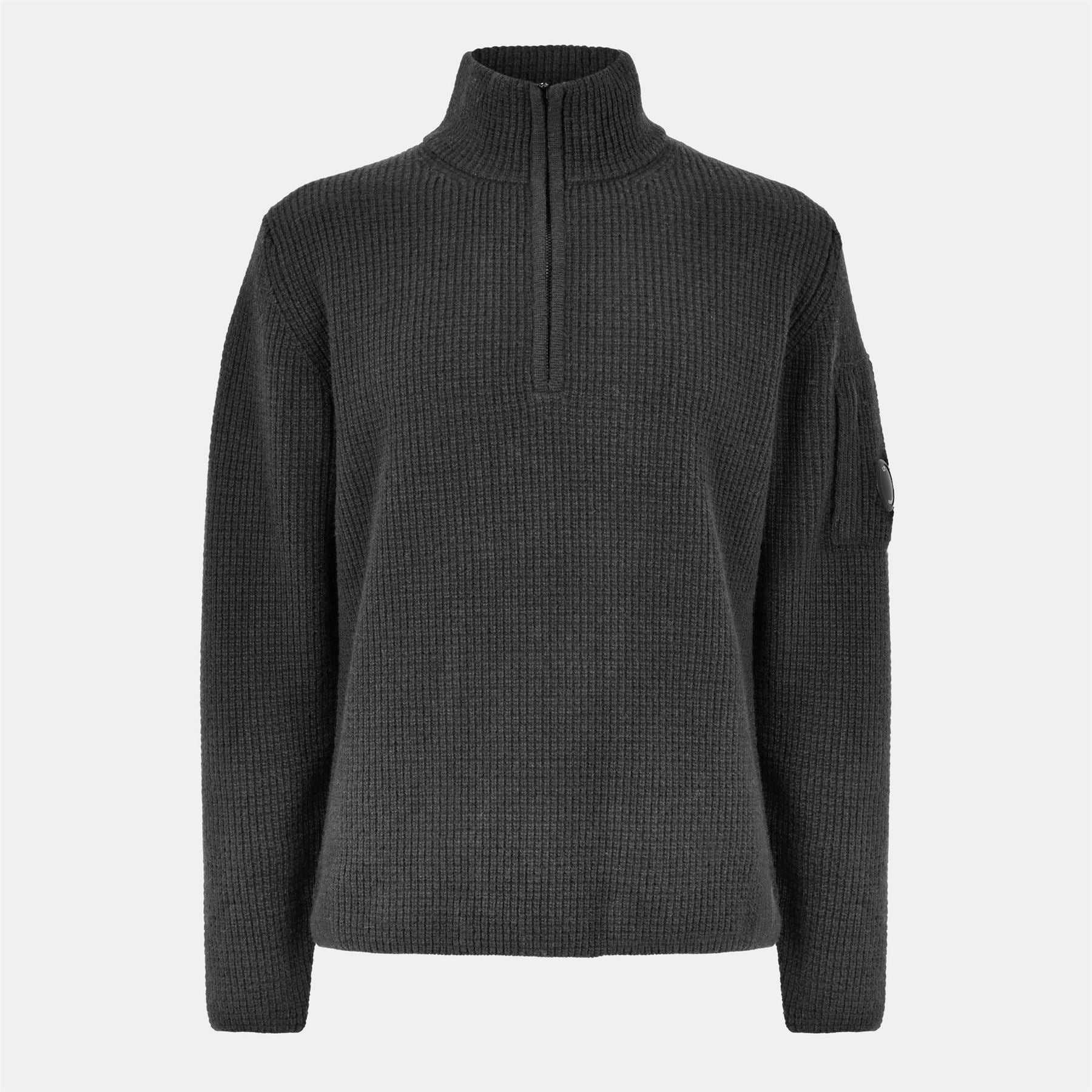 CP Company Zipped Lens Quarter Zip Knitted Top
