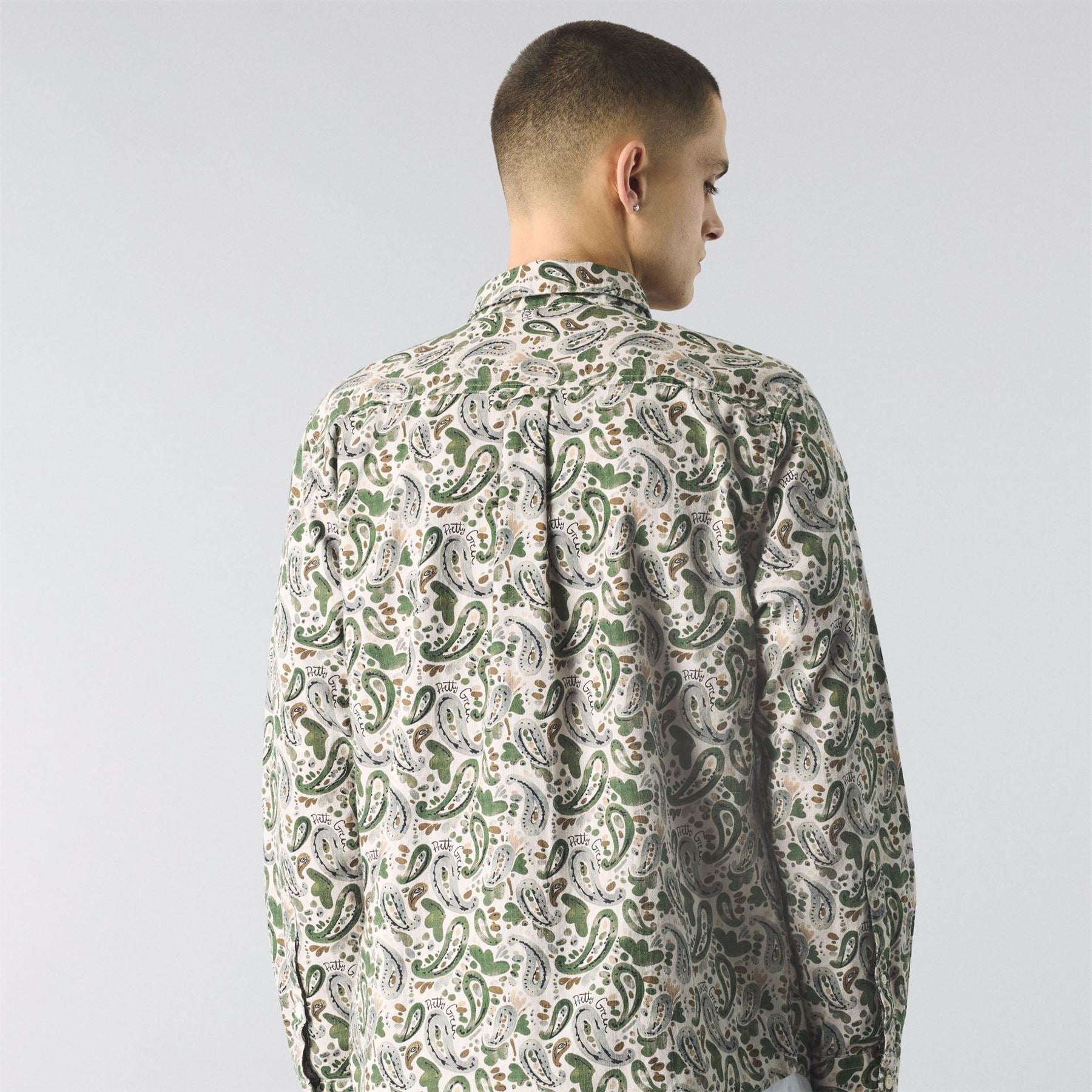 Pretty Green Aquarelle Paisley Long Sleeve Patterned Shirt