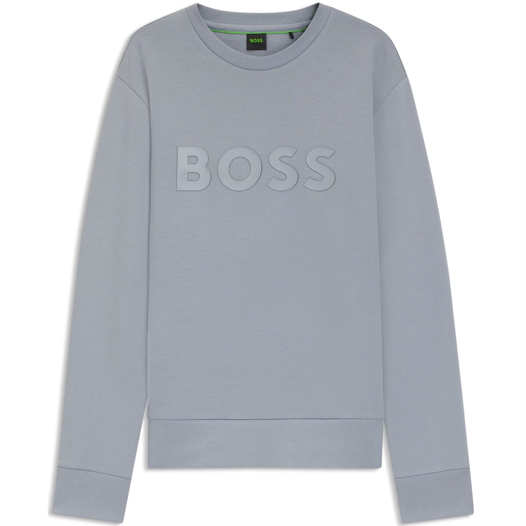 Boss Salbo Stretch Cotton Logo Sweatshirt, Signature Branding