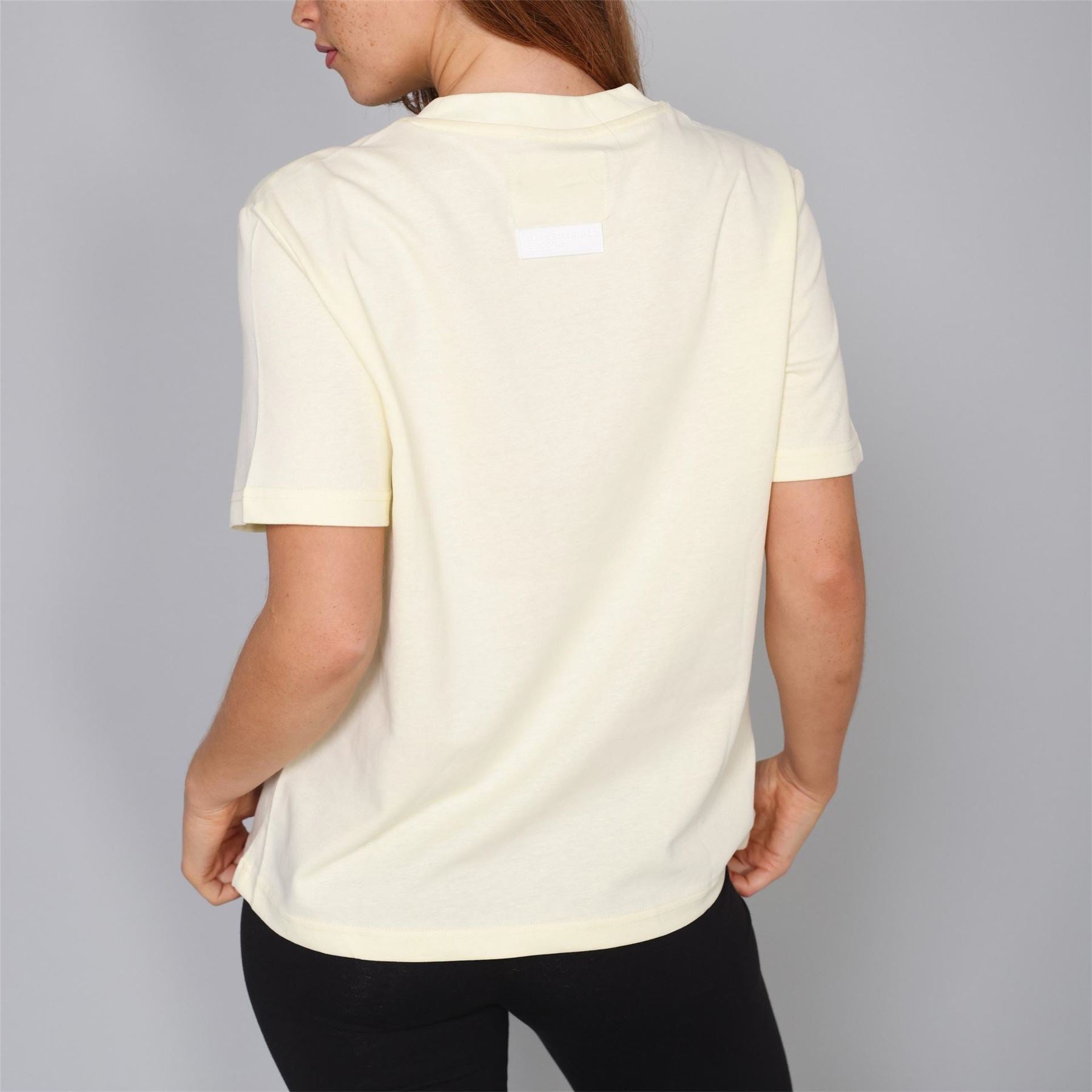 Blank Essentials Embroidered Text Graphic Crew Neck Short Sleeve Boyfriend T-Shirt
