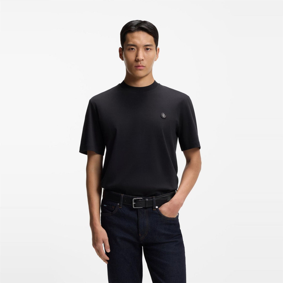 Boss BOSS BLACK Taut Minimalist Design T Shirt with Logo Detail