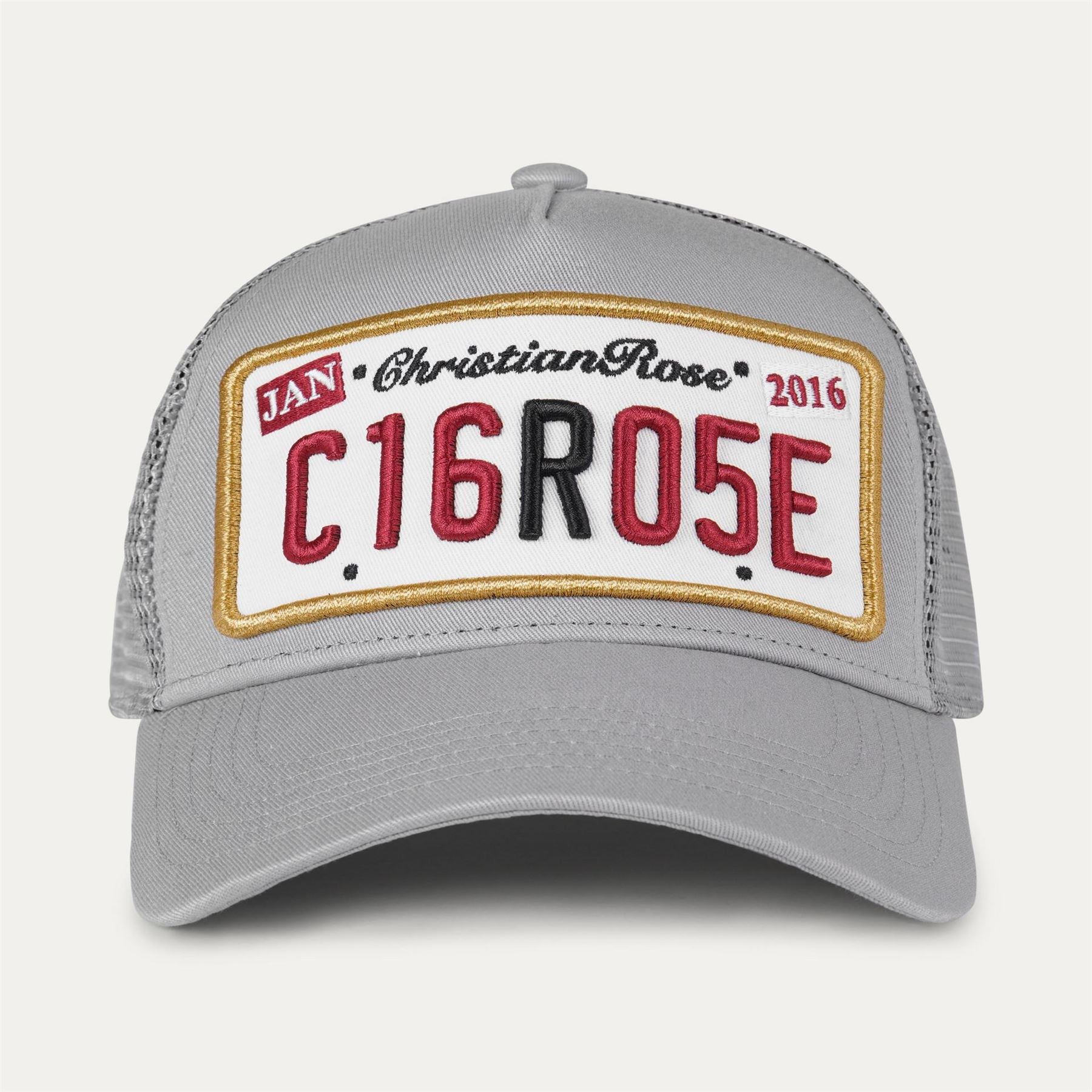 Christian Rose Plate Trucker Cap