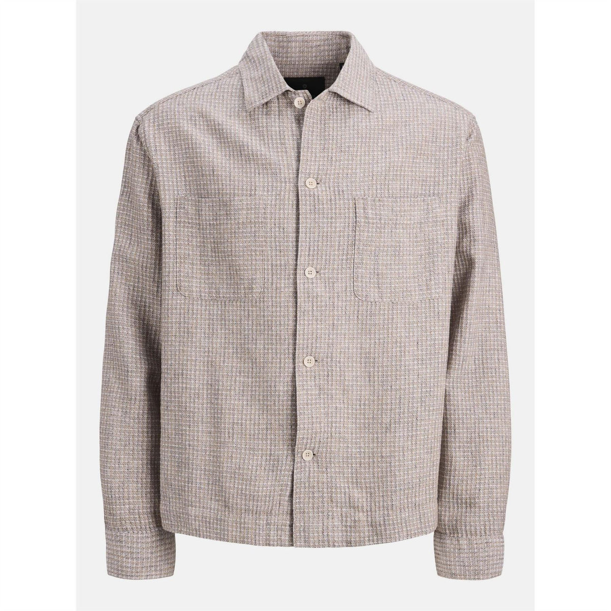 Jack and Jones Jprblamatt Linen Blend Long Sleeve Overshirt