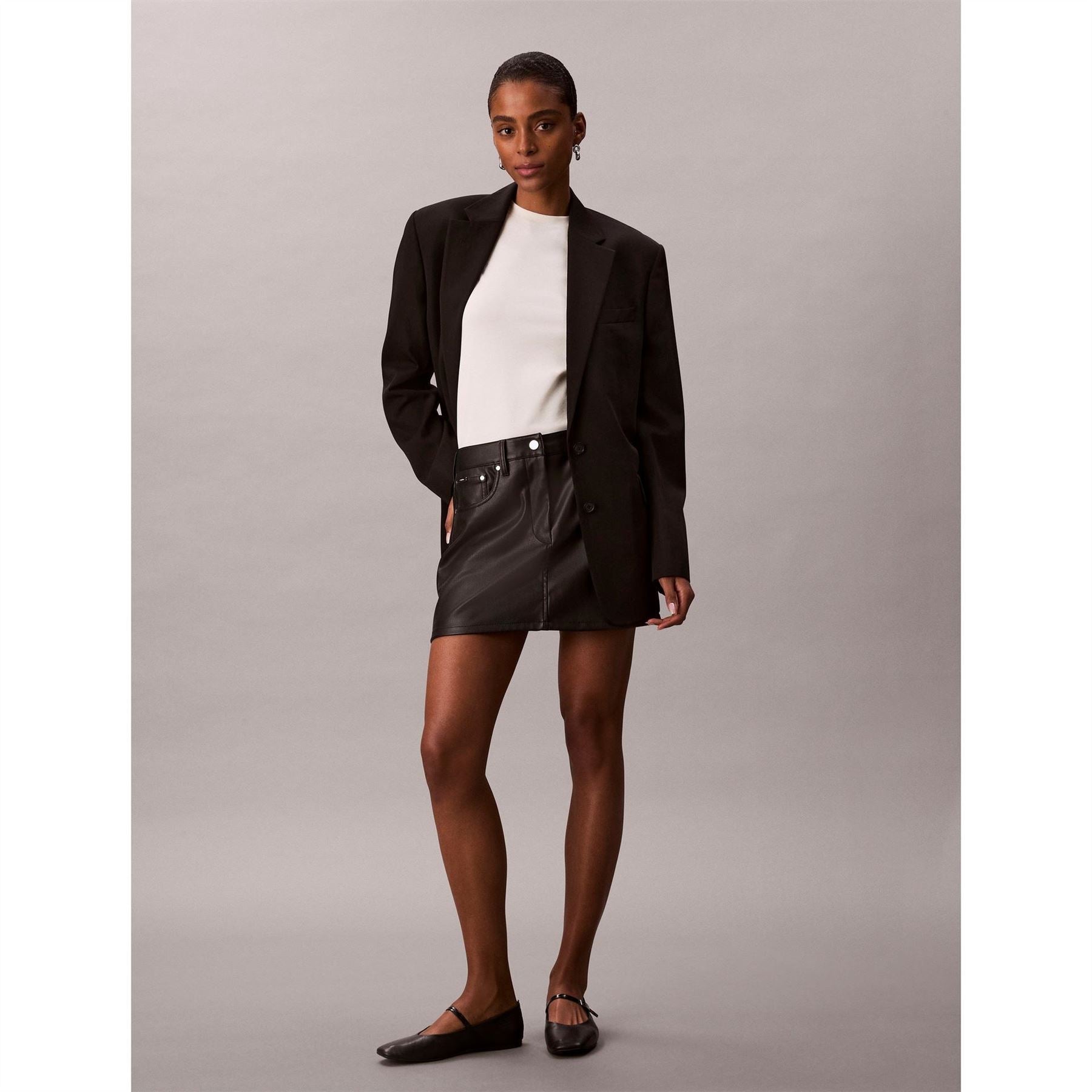 Calvin Klein Jeans Leather Mini Skirt