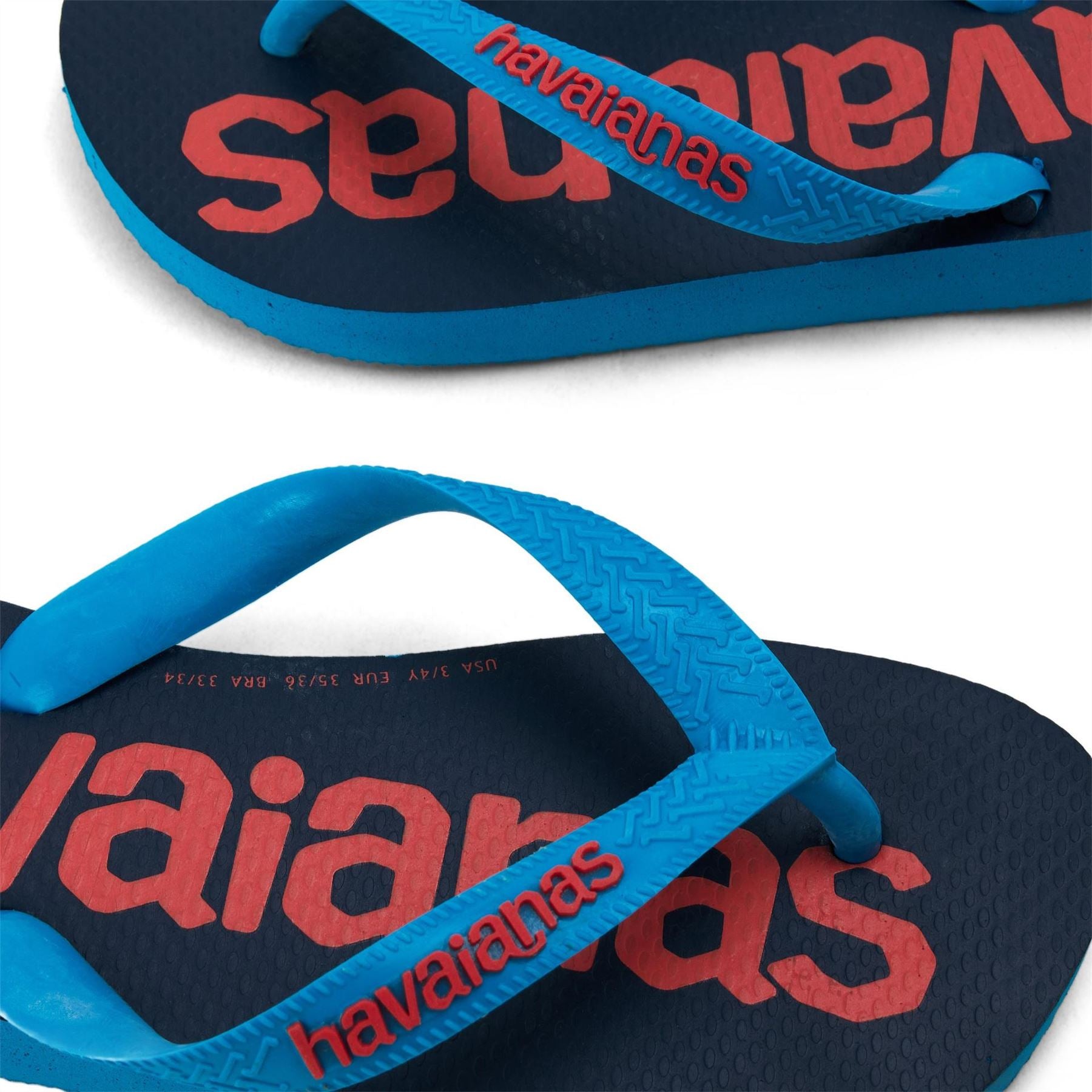 Havaianas Top Logomania 2 Turquoise 33 3 Flip Flops Unisex Kids