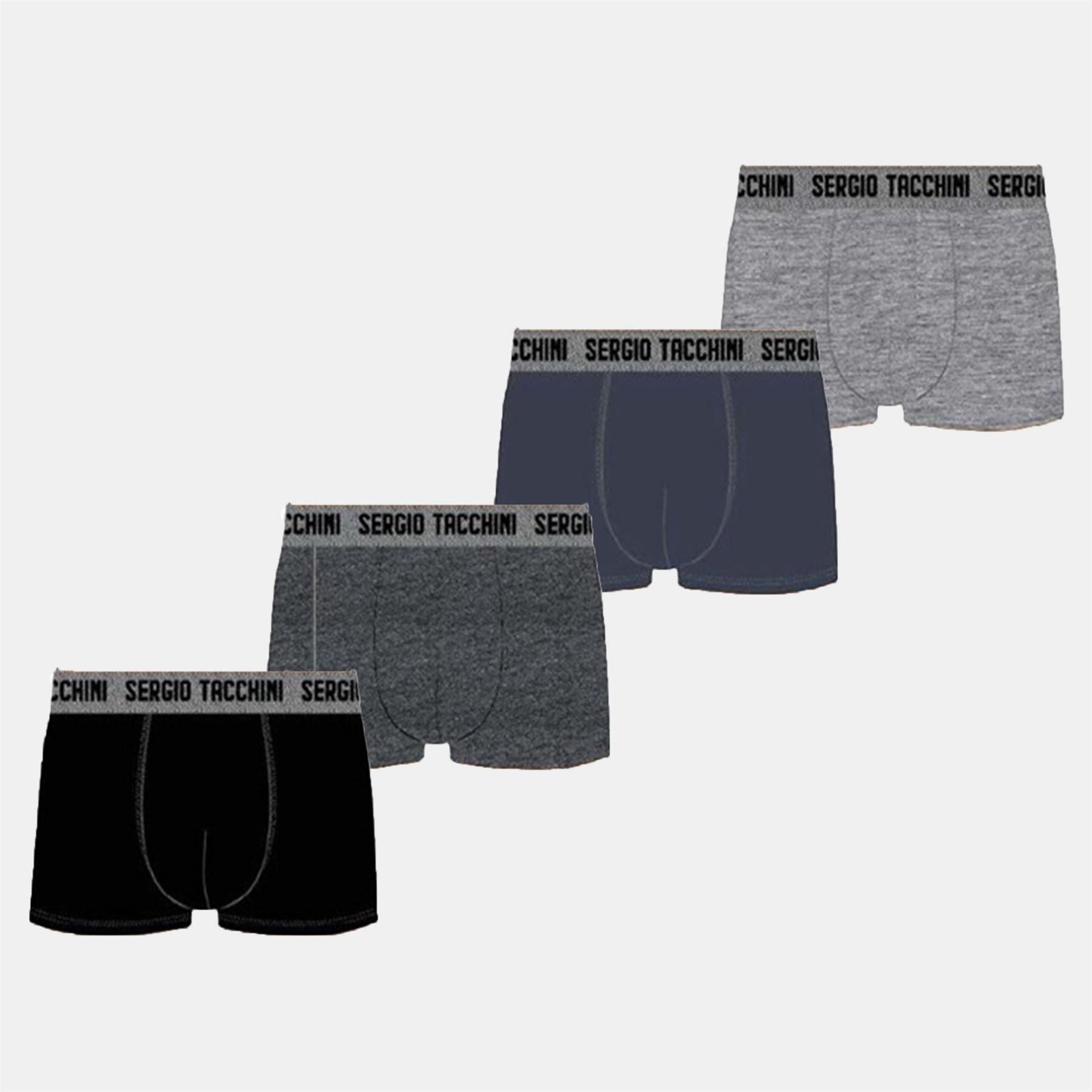 Sergio Tacchini 4 Pack Plain Design Boxer Brief
