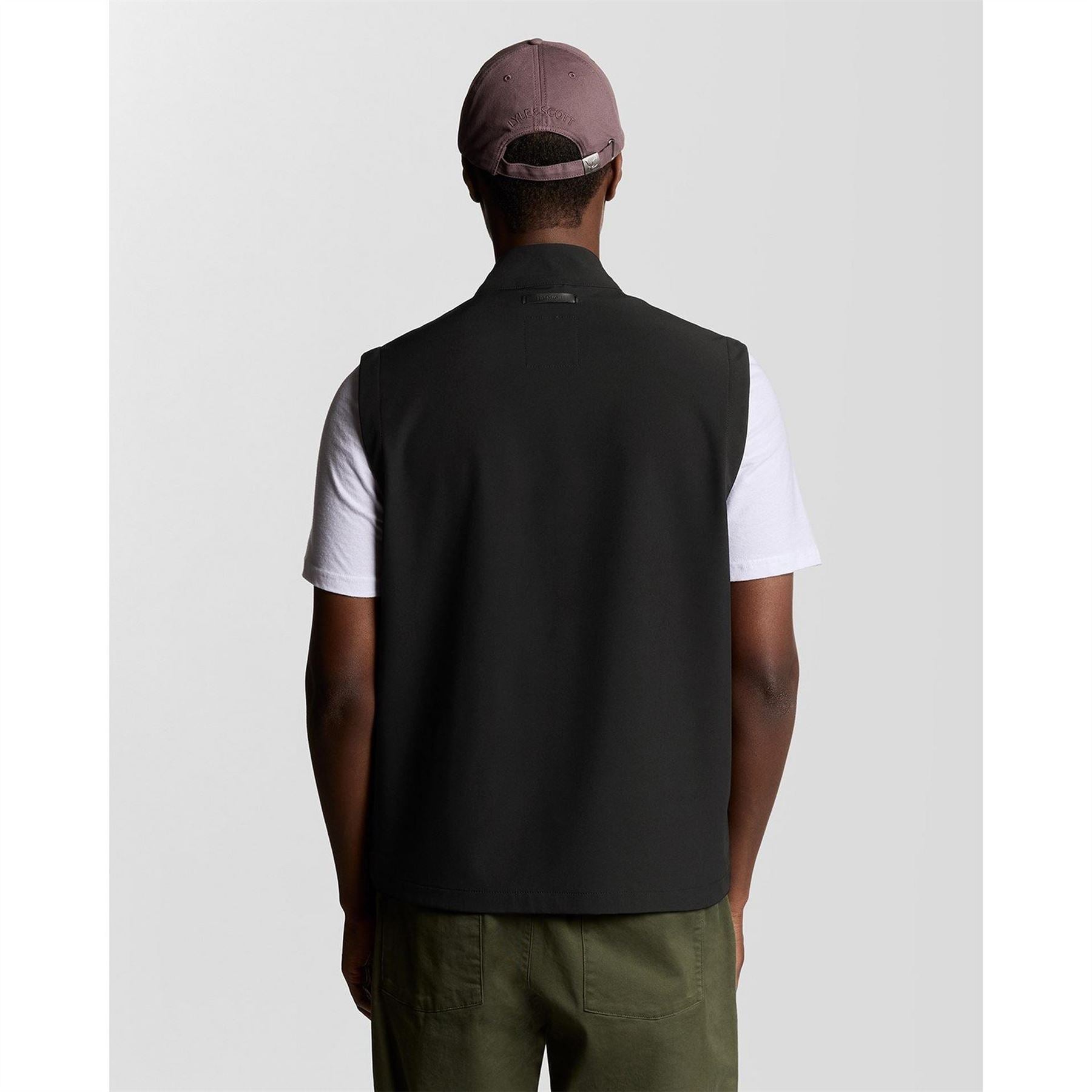Lyle and Scott Solid Patterned Full Zipper Waist Coat with Zipped Pocket