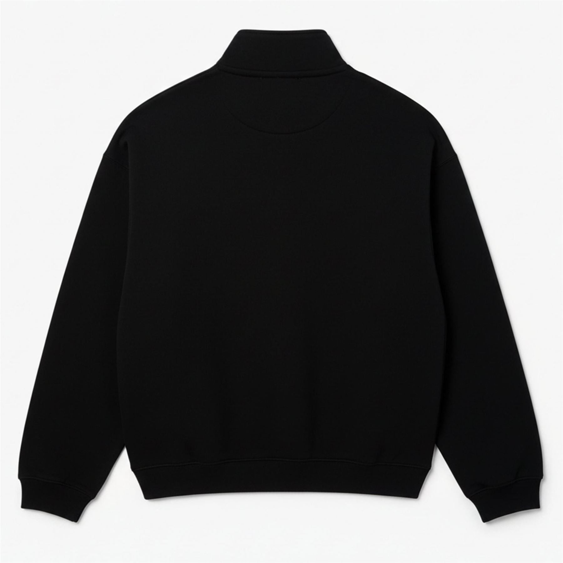 Lacoste Fit Zip Neck Badge Accent Sweatshirt