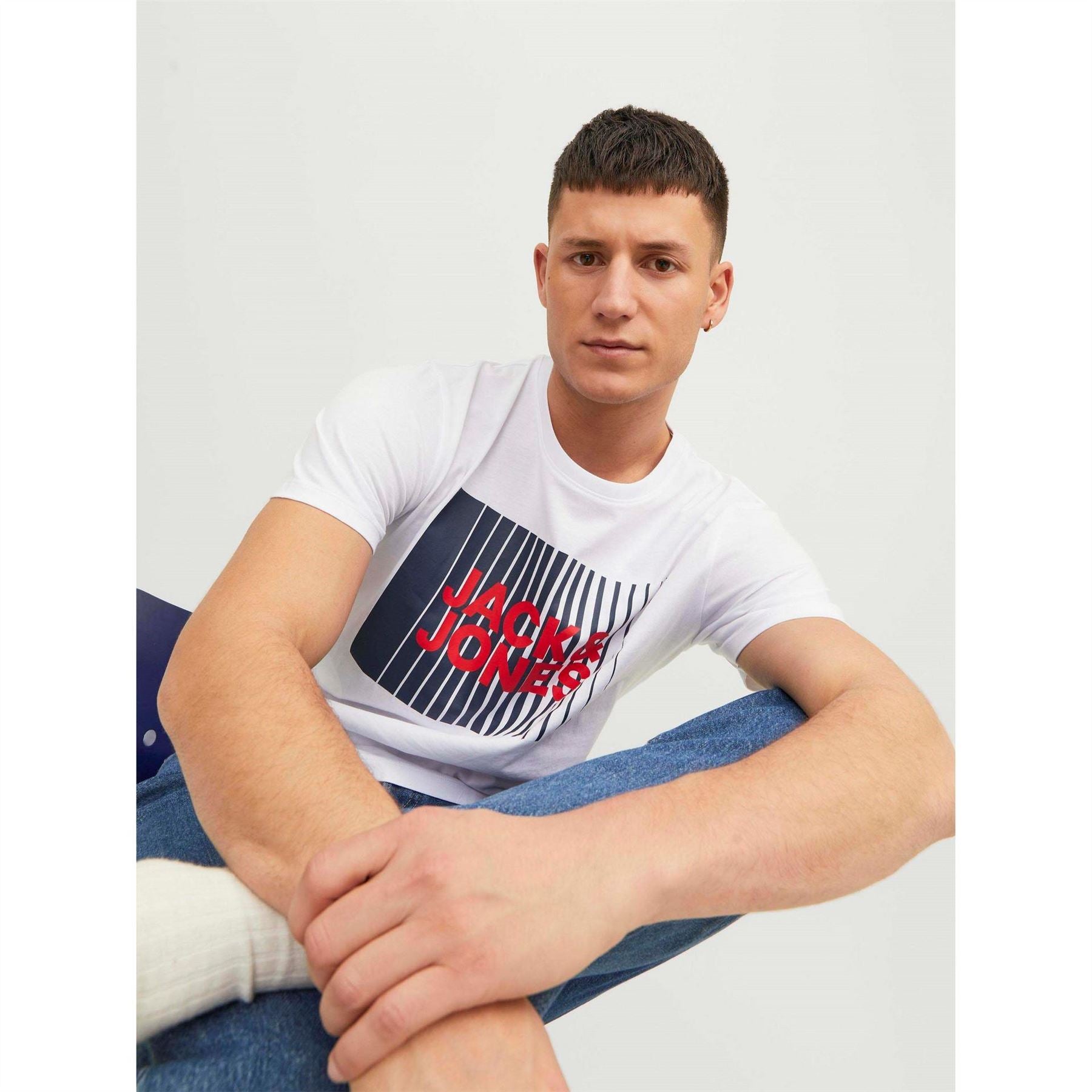 Jack and Jones Mens Logo Play Short Sleeve T-Shirt