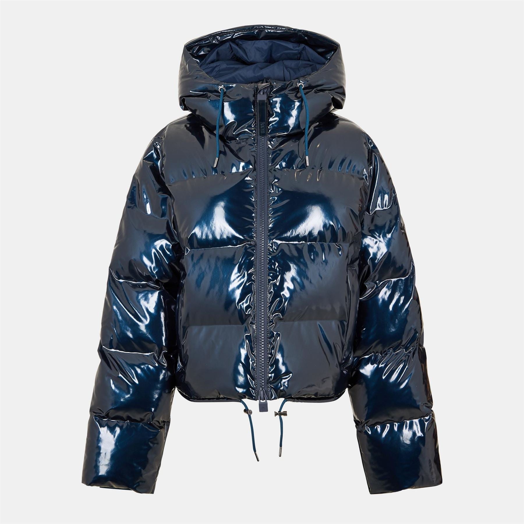Rains Hooded Solid Patterned Puffer Jacket