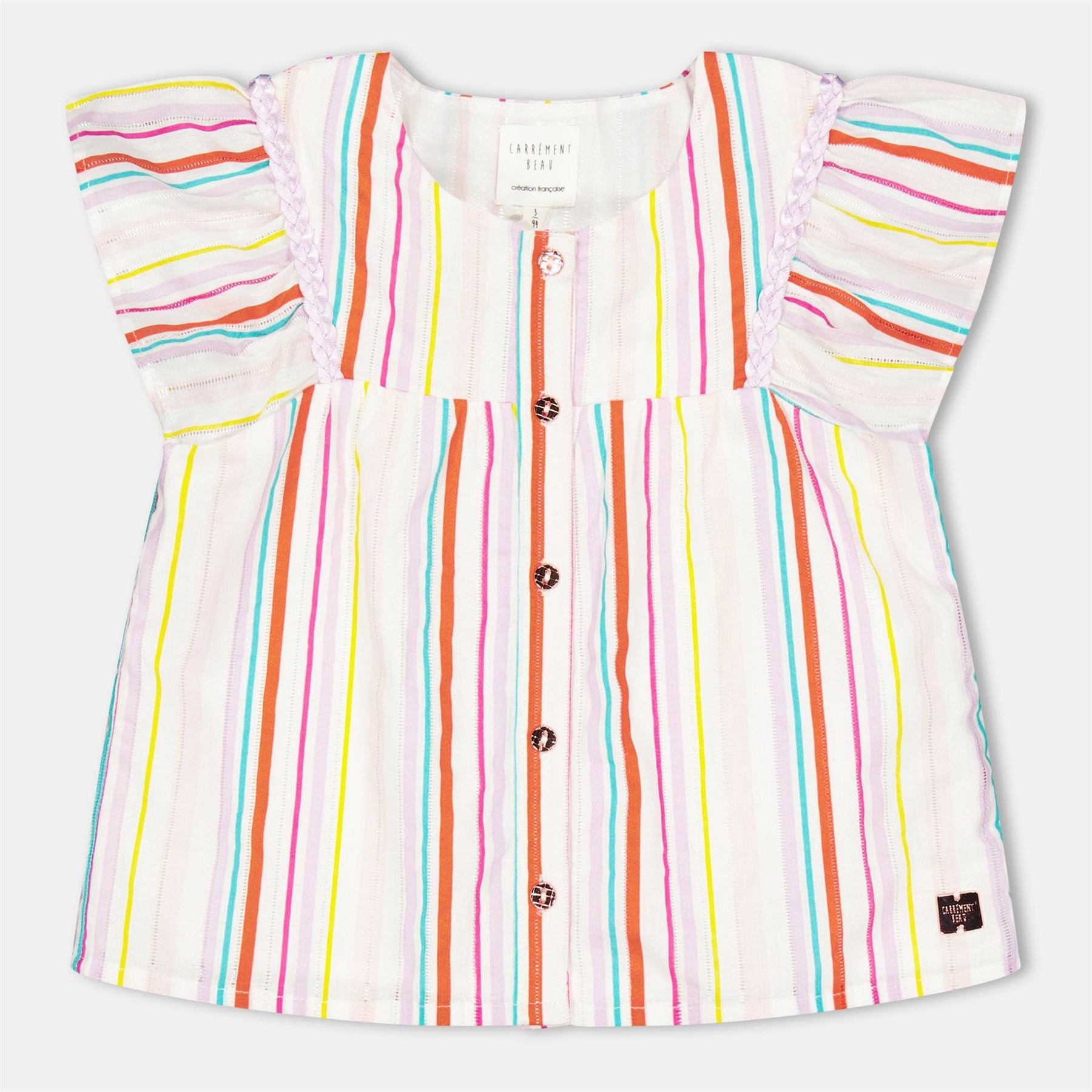 Carrement Beau Regular Fit Flutter Sleeve T-Shirt