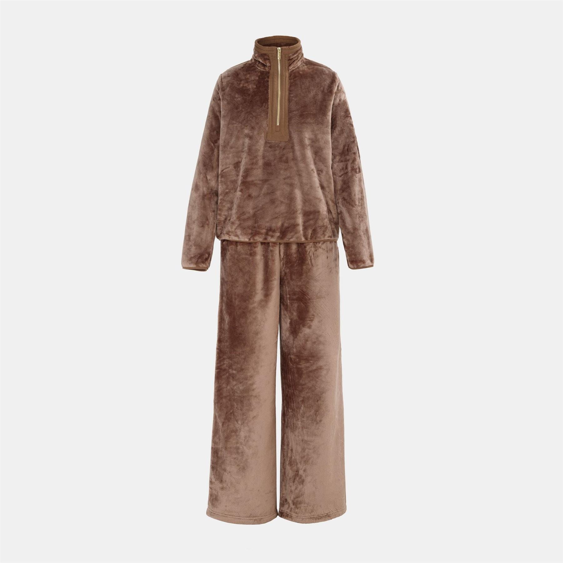 Biba Fleece Funnel Neck Long Sleeve Pyjama Set