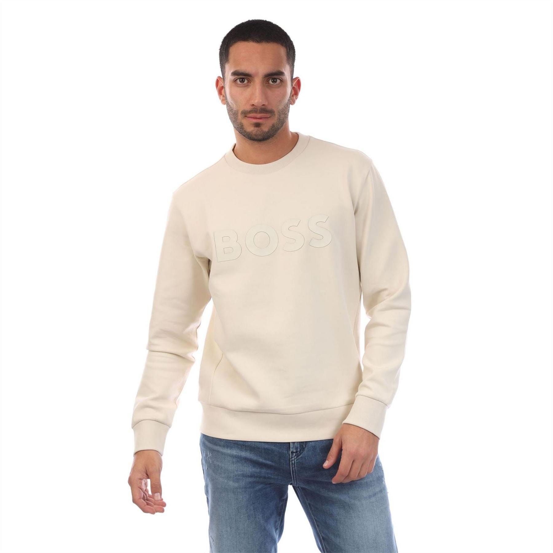 Boss Stretch Sweatshirt With Sandwich Logo