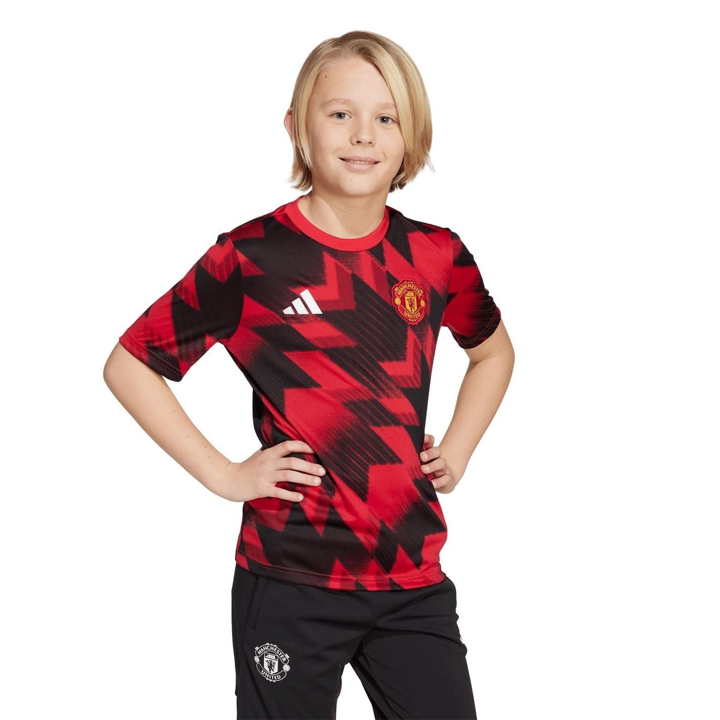 adidas Manchester United Pre Match Shirt 2025 2026 Juniors