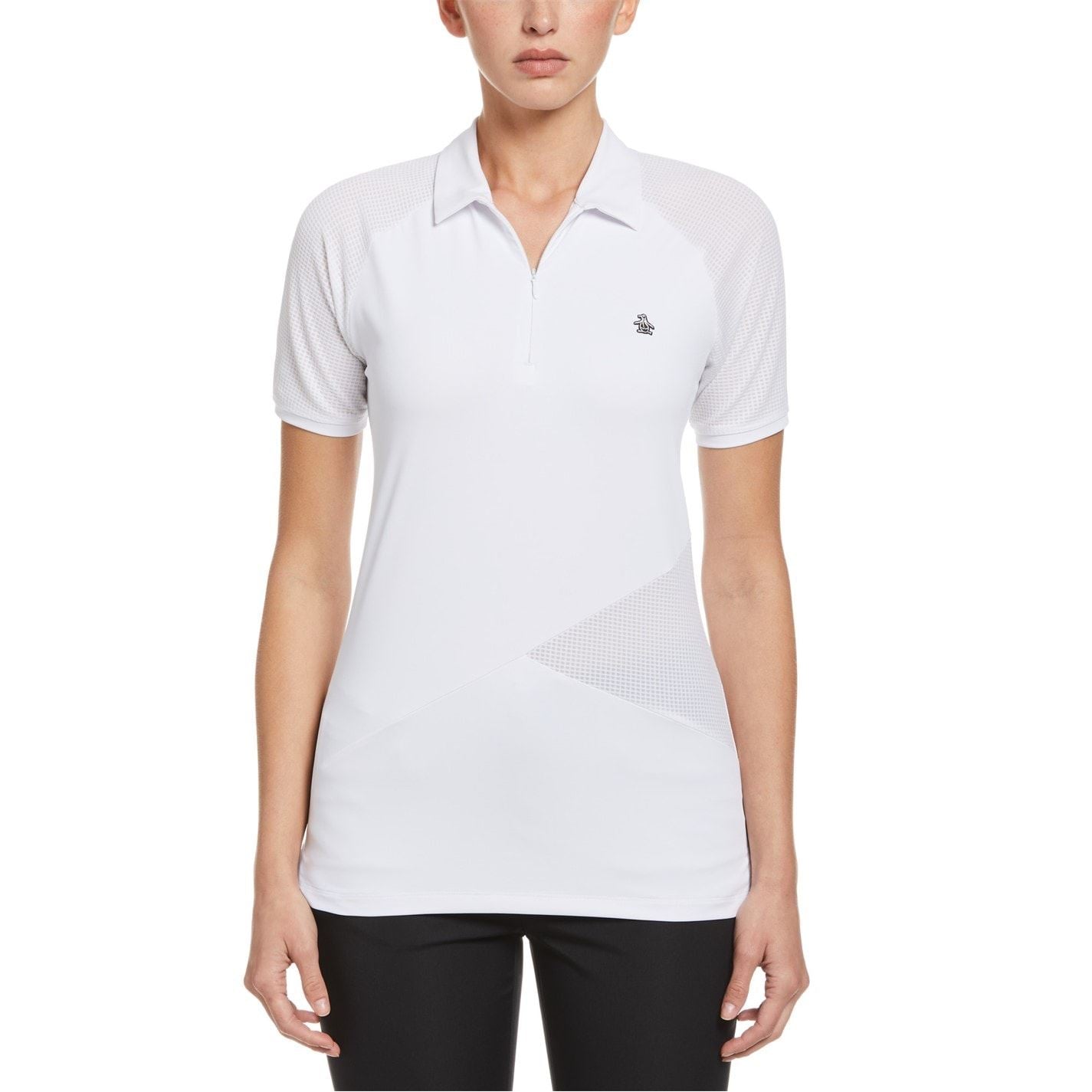 Original Penguin Zipped Asymmetrical Short Sleeve Performance T Shirt