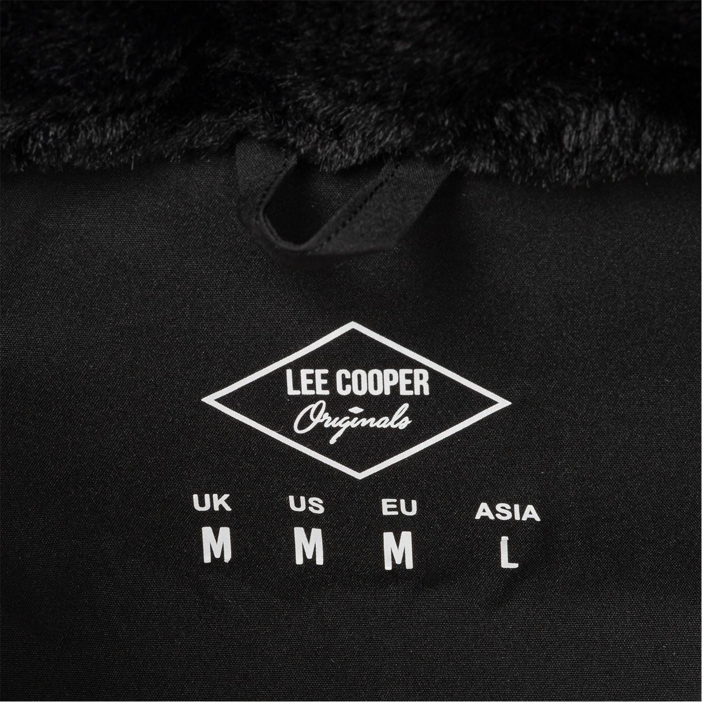 Lee Cooper Solid Patterned Hooded Snap Button Ribbed Cuff Puffer Jacket