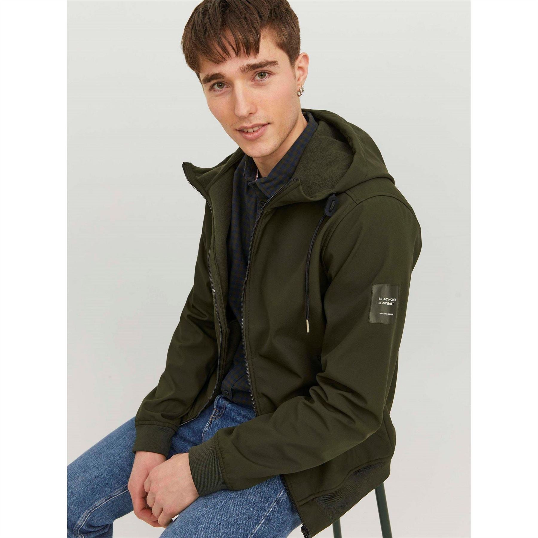 Jack and Jones Zipped Hooded Softshell Jacket