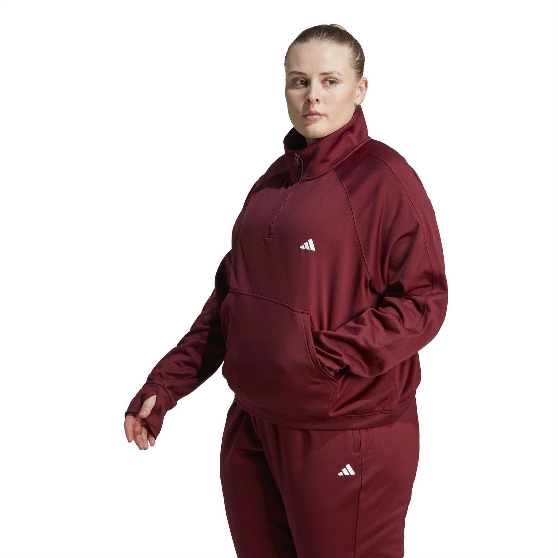 adidas Quarter Zip Relaxed Fit Sweatshirt