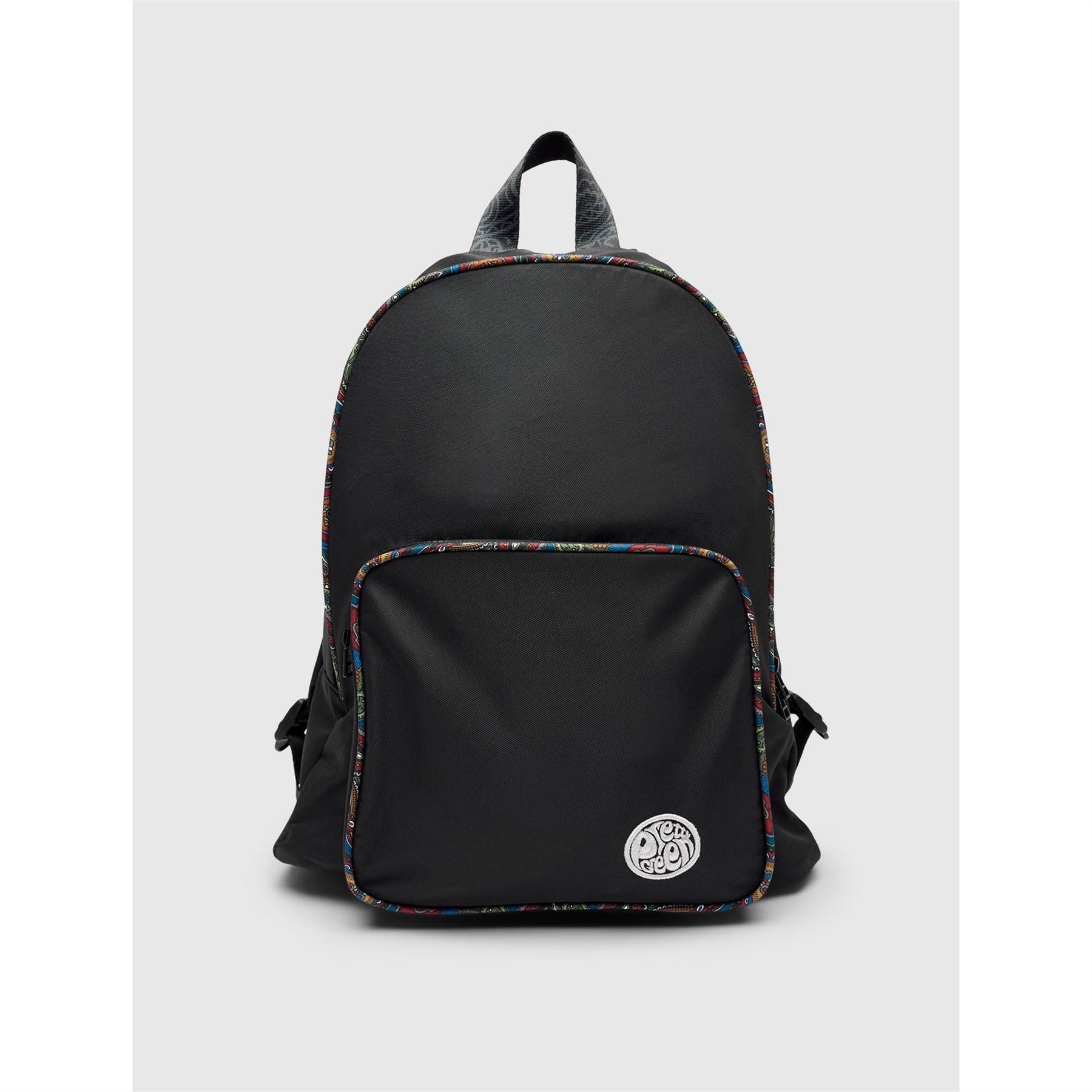 Pretty Green Bramhall Rectangle Shape Backpack with Logo Badge