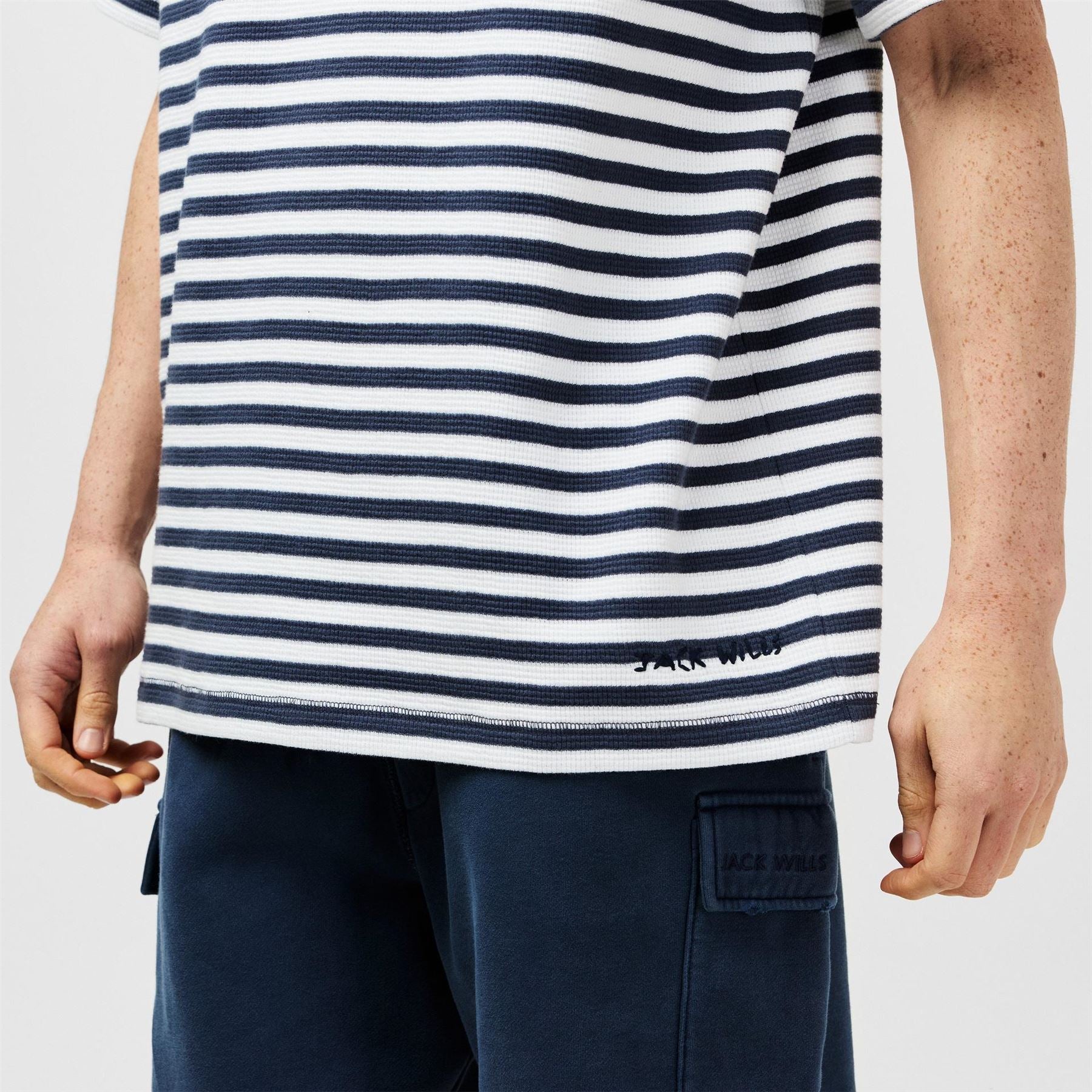 Jack Wills Jw Waffle Stripe Regular Fit T-Shirt