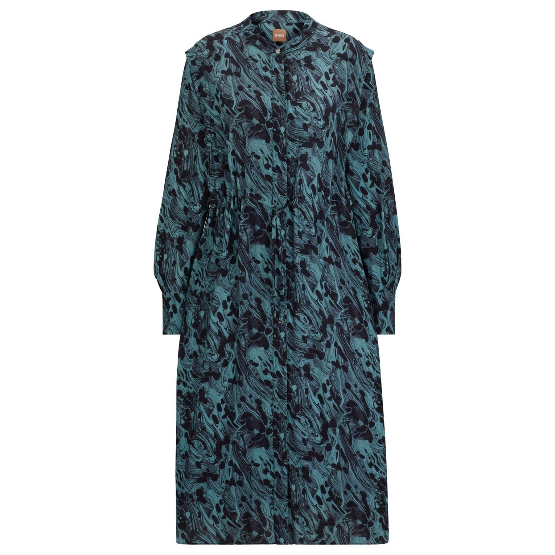 Boss Collared Neck Midi Dress
