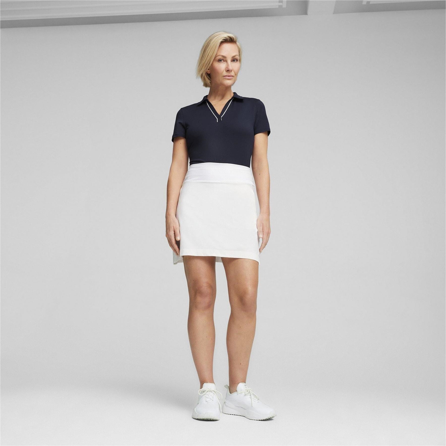 Puma Cloudspun Piped Short Sleeve Performance Polo Shirt