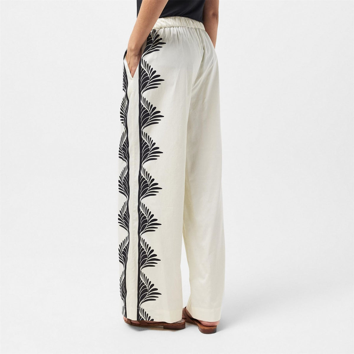 French Connection Floral Patterned Wide Leg Trousers