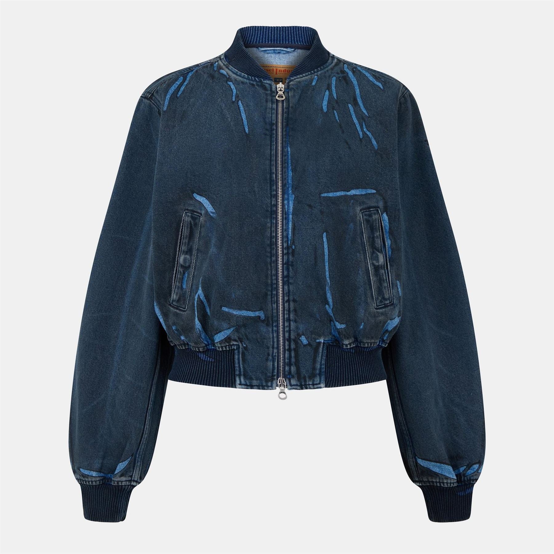 Diesel Zipped Pocket Ribbed Cuff Bomber Jacket
