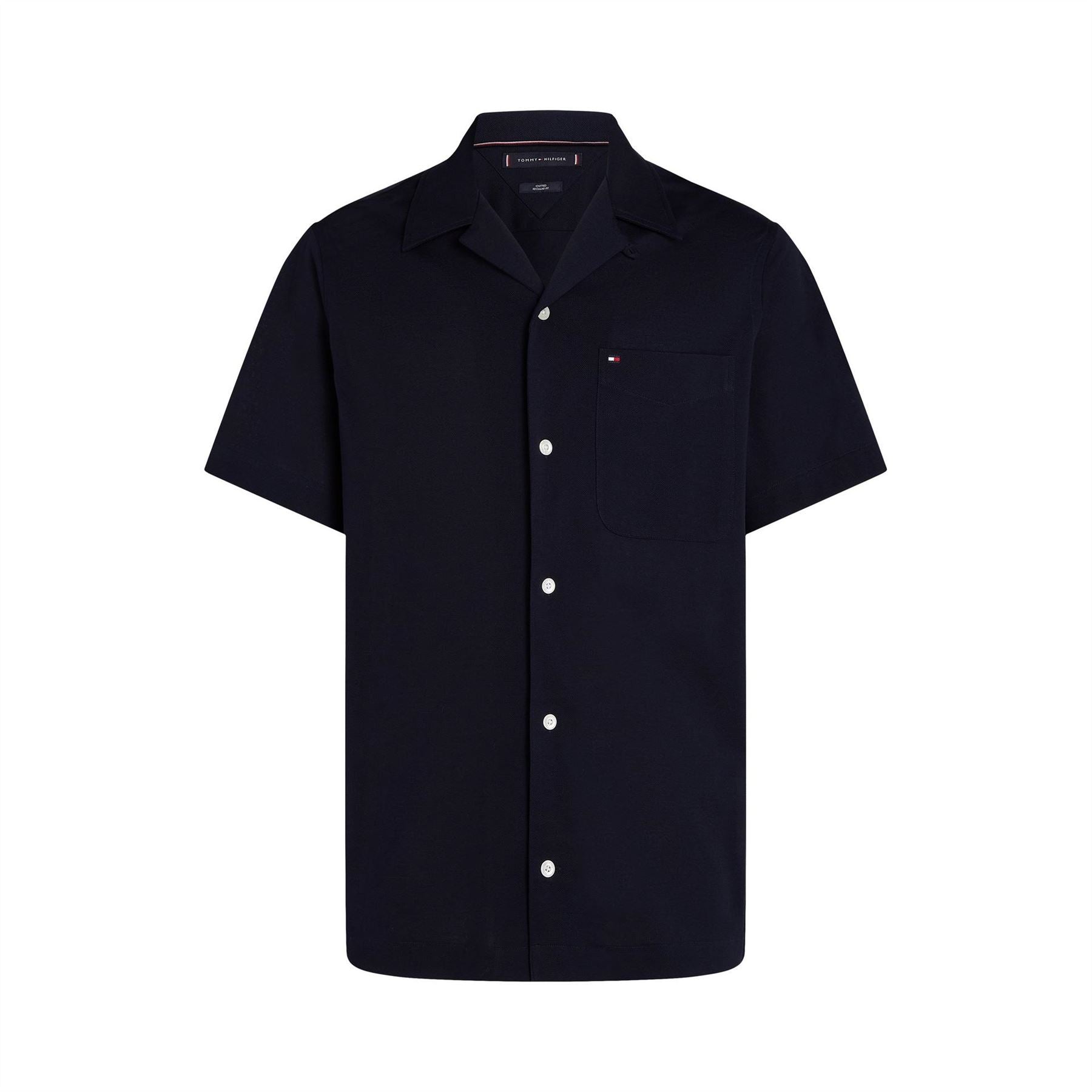 Tommy Hilfiger Knitted Short Sleeve Plain Shirt