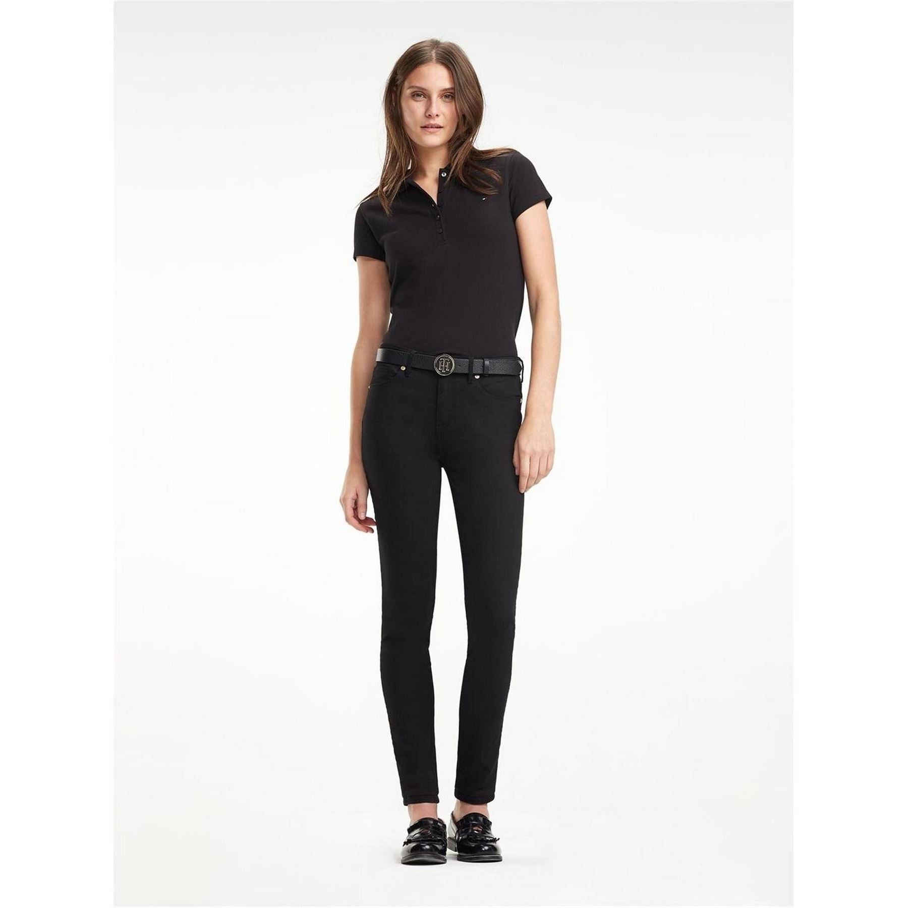 Tommy Hilfiger Short Sleeve Slim Fit Polo Shirt Ladies
